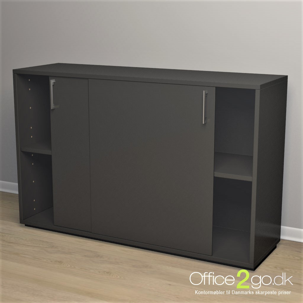 Jive skydedørsskab - 4 rum - 116 cm bred