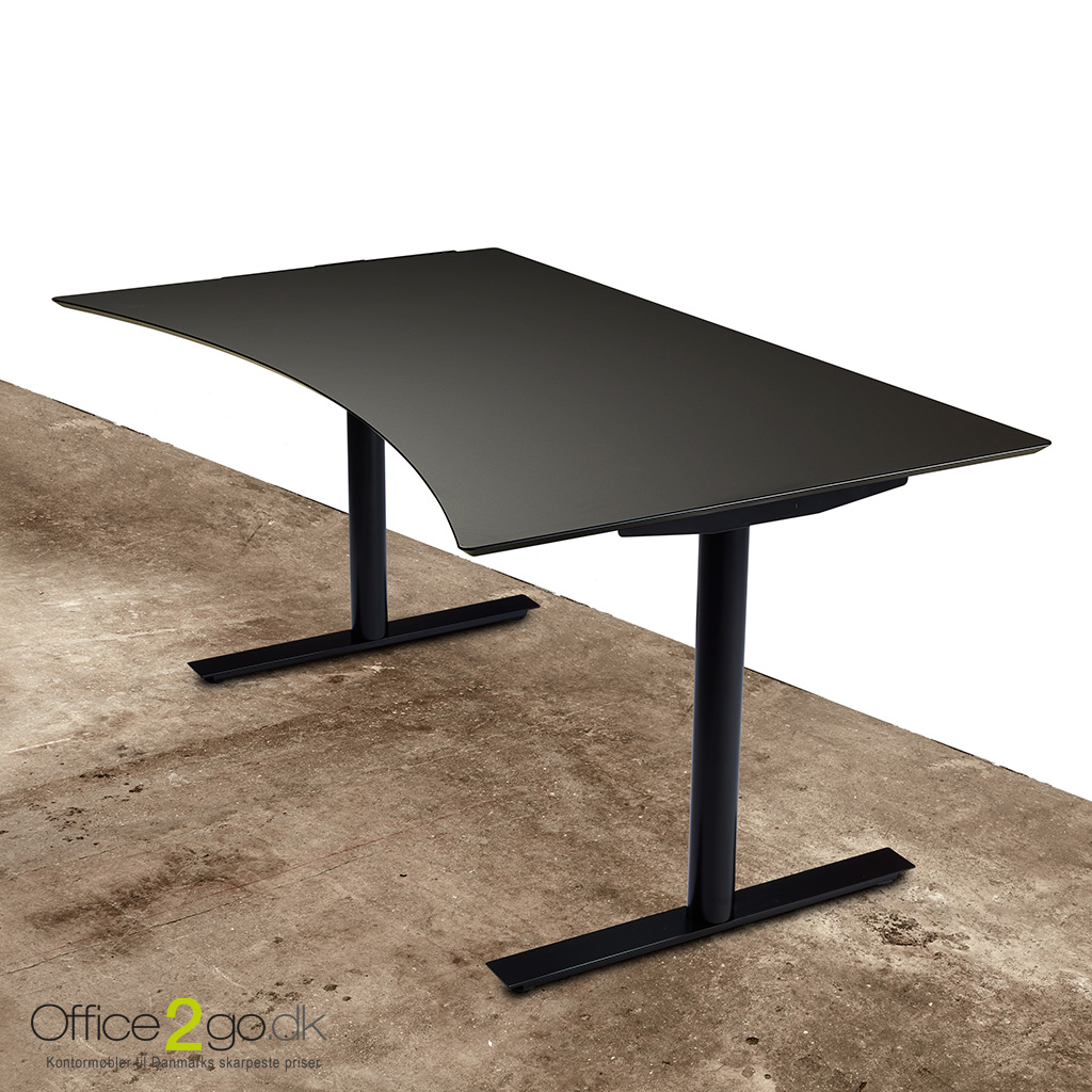 InLine hævesænkebord - med sort stel - 140*90 cm