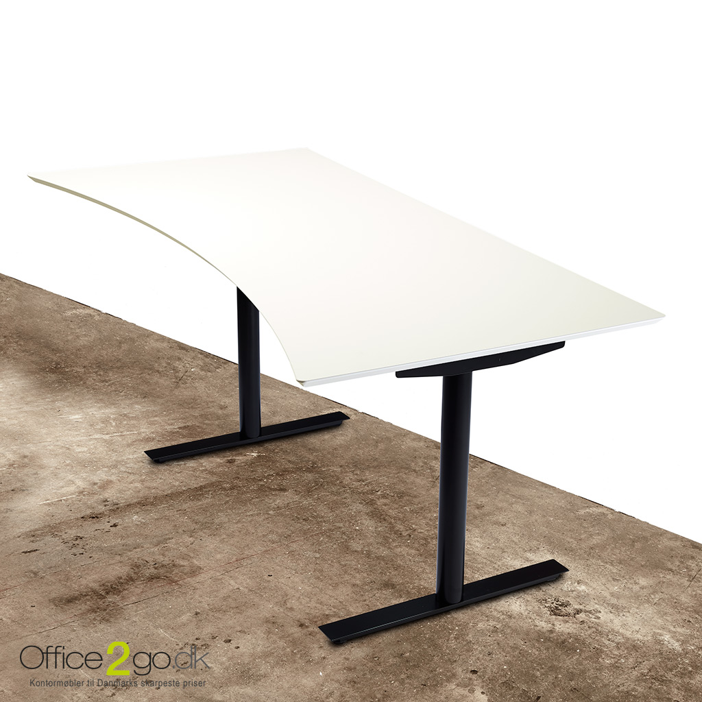 InLine hævesænkebord - med sort stel - 140*90 cm