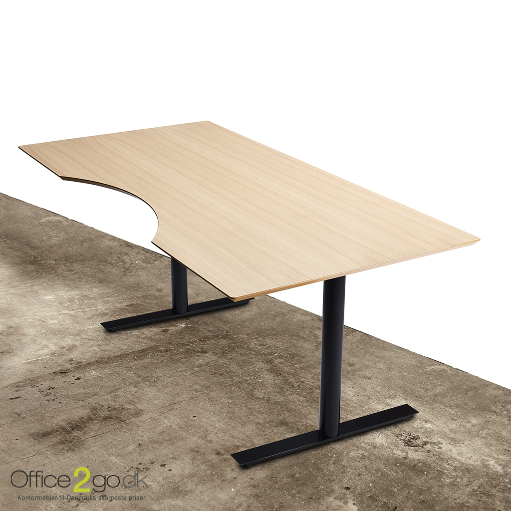 InLine hævesænkebord - med sort stel - 140*90 cm