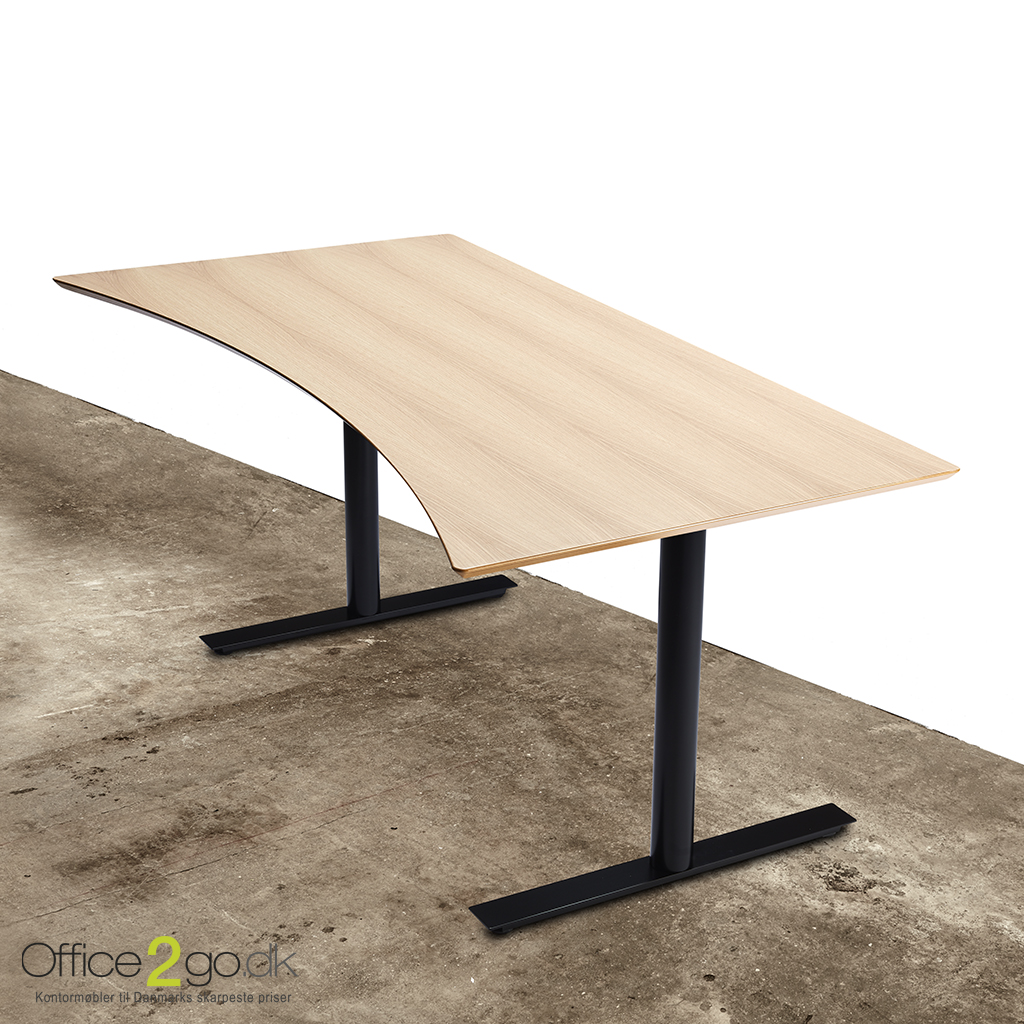 InLine hævesænkebord - med sort stel - 140*90 cm