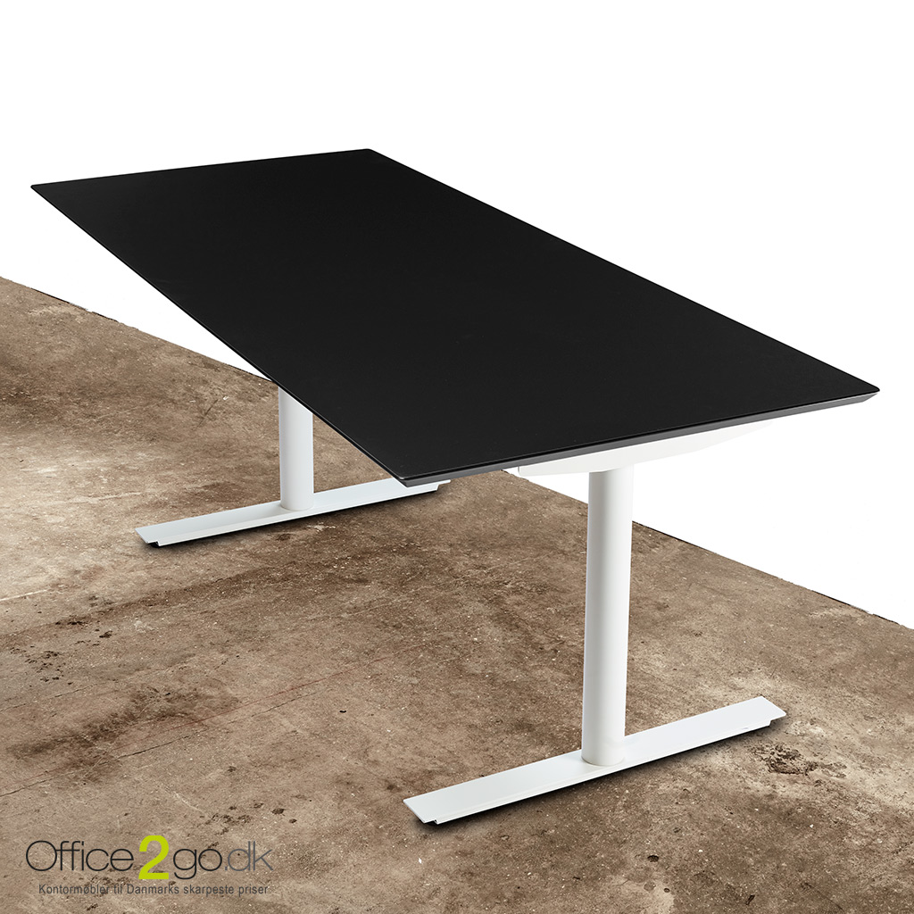 InLine hævesænkebord - med hvidt stel - 180*100 cm