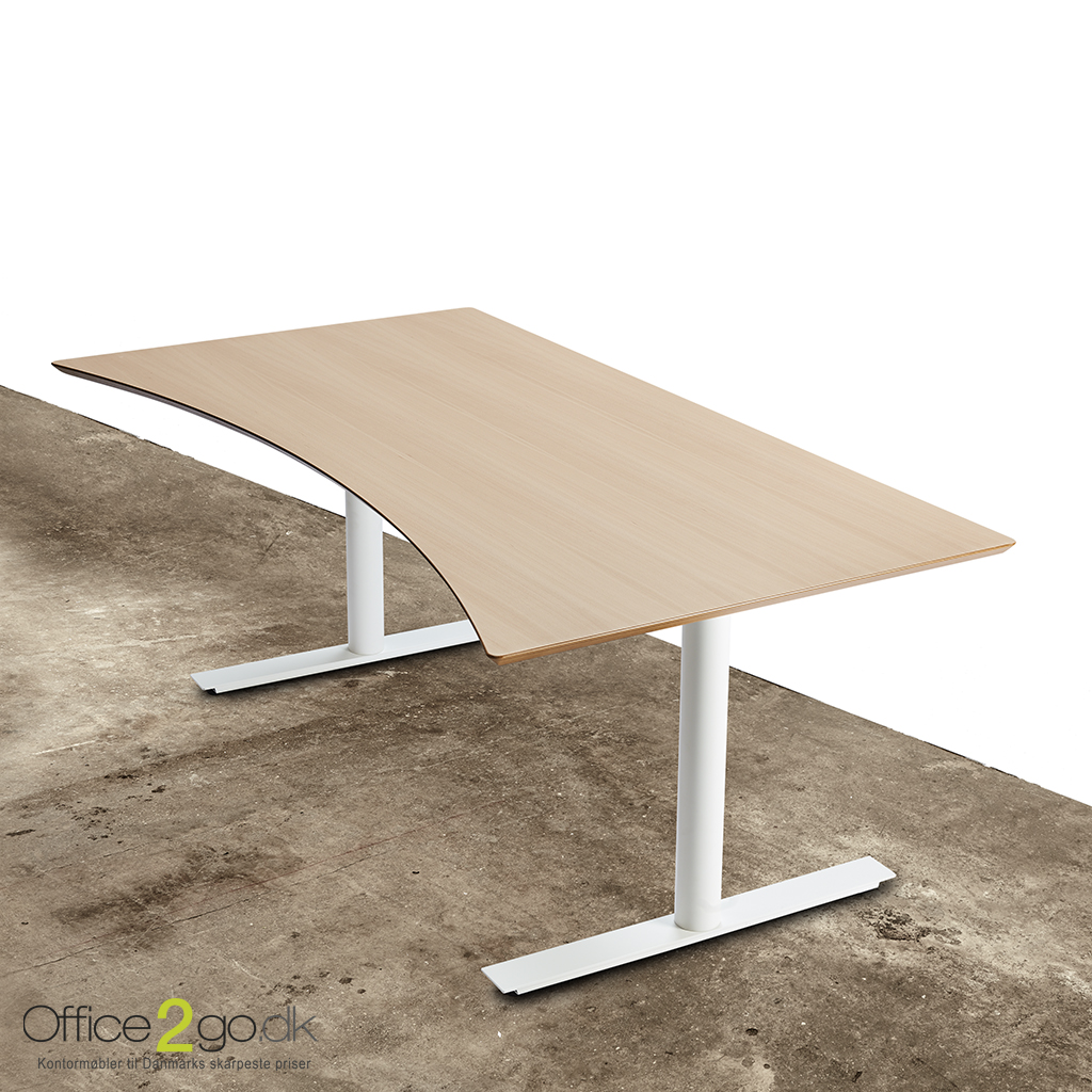 InLine hævesænkebord - med hvidt stel - 180*90 cm