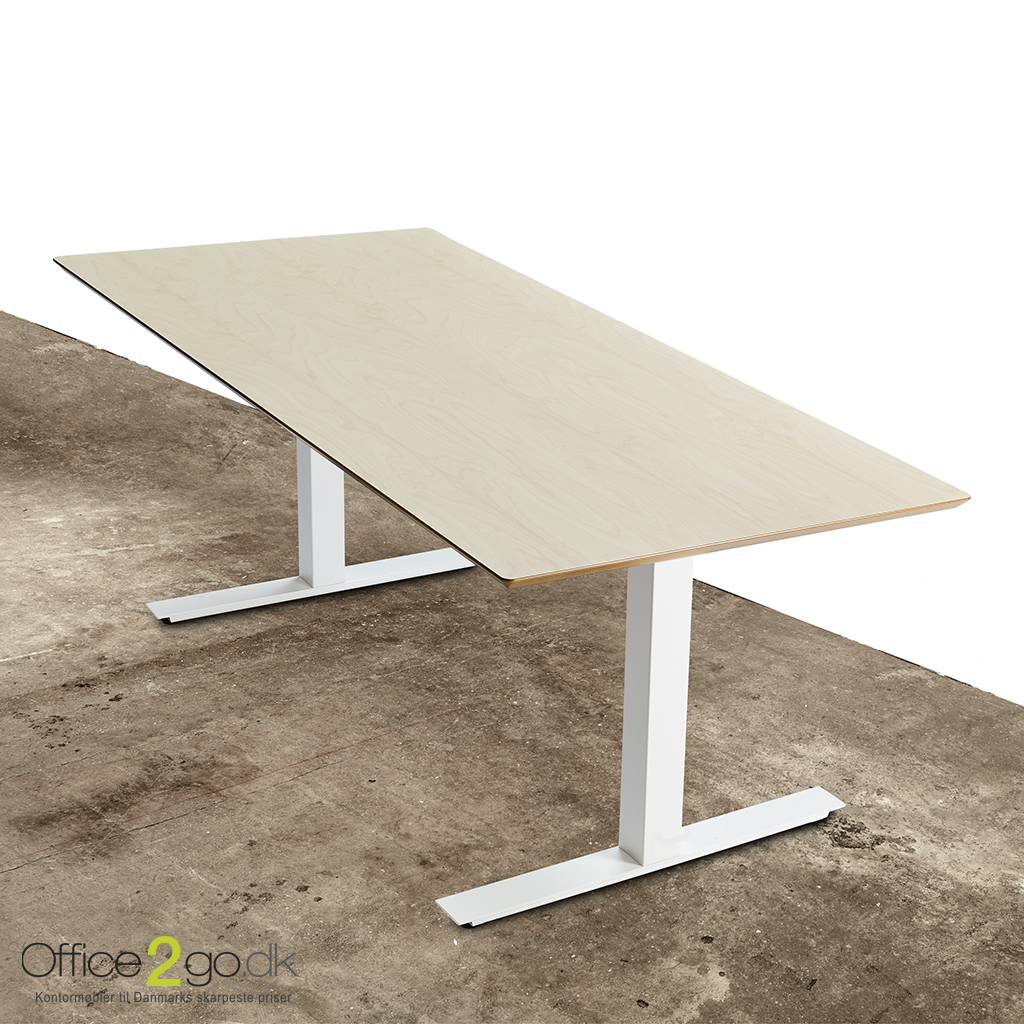 Smart hævesænkebord med Hvidt stel - 200*90 cm
