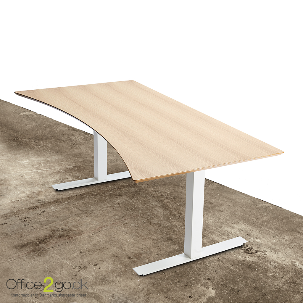 Smart hævesænkebord med Hvidt stel - 200*90 cm
