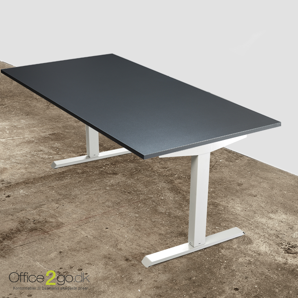 Basic hævesænkebord med hvidt stel - 200*90 cm