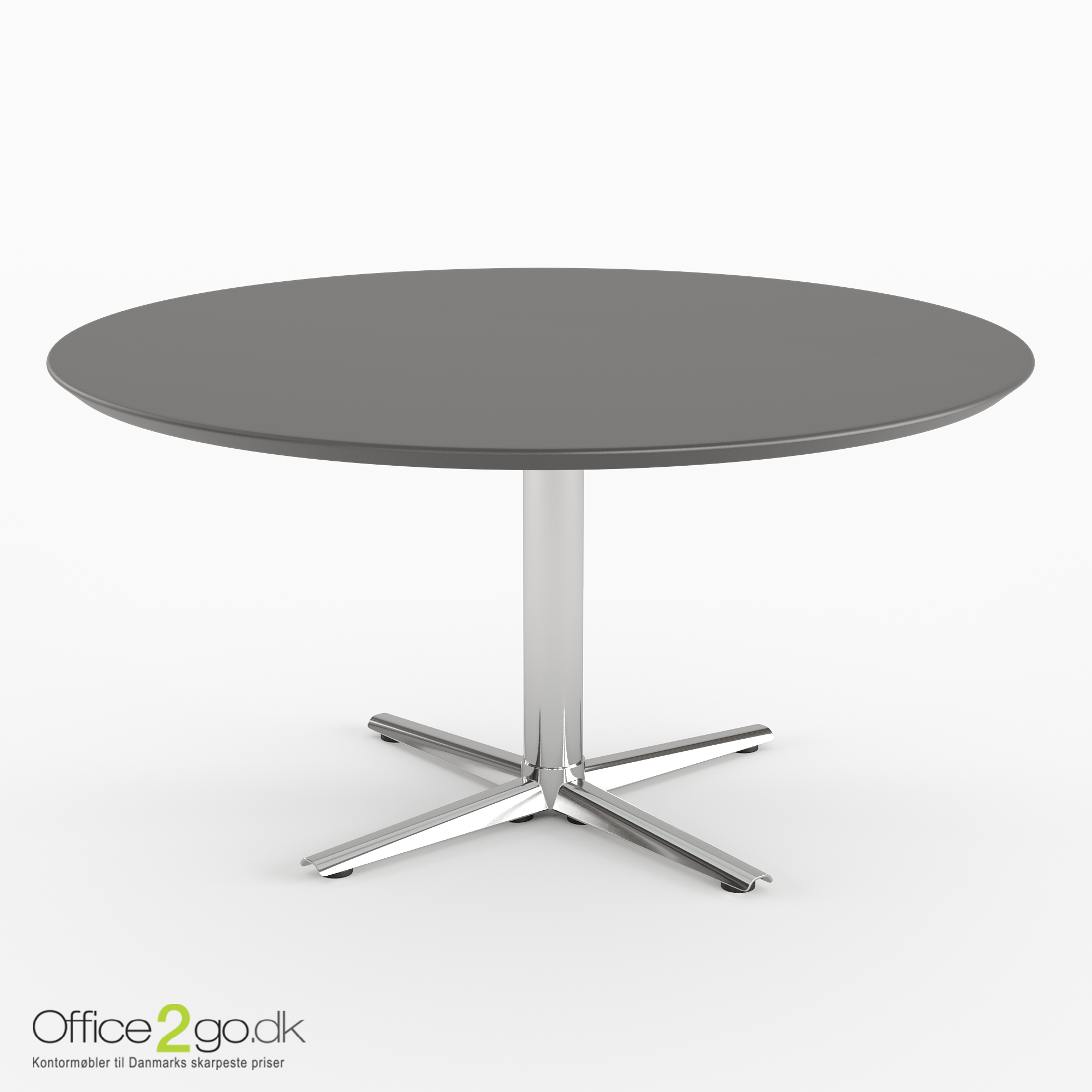 Switch mødebord - 5 personer - Ø 110 cm. - Krom ben/fødder