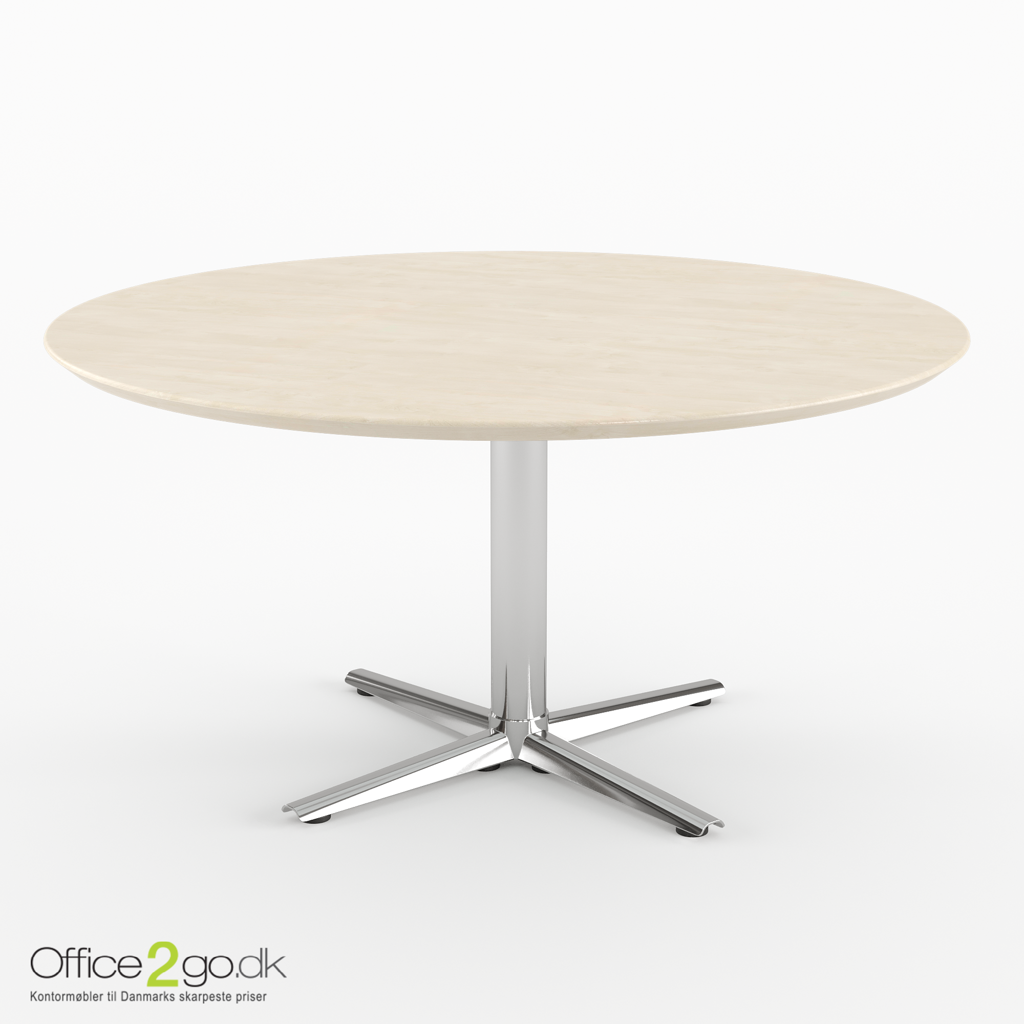 Switch mødebord - 5 personer - Ø 110 cm. - Krom ben/fødder