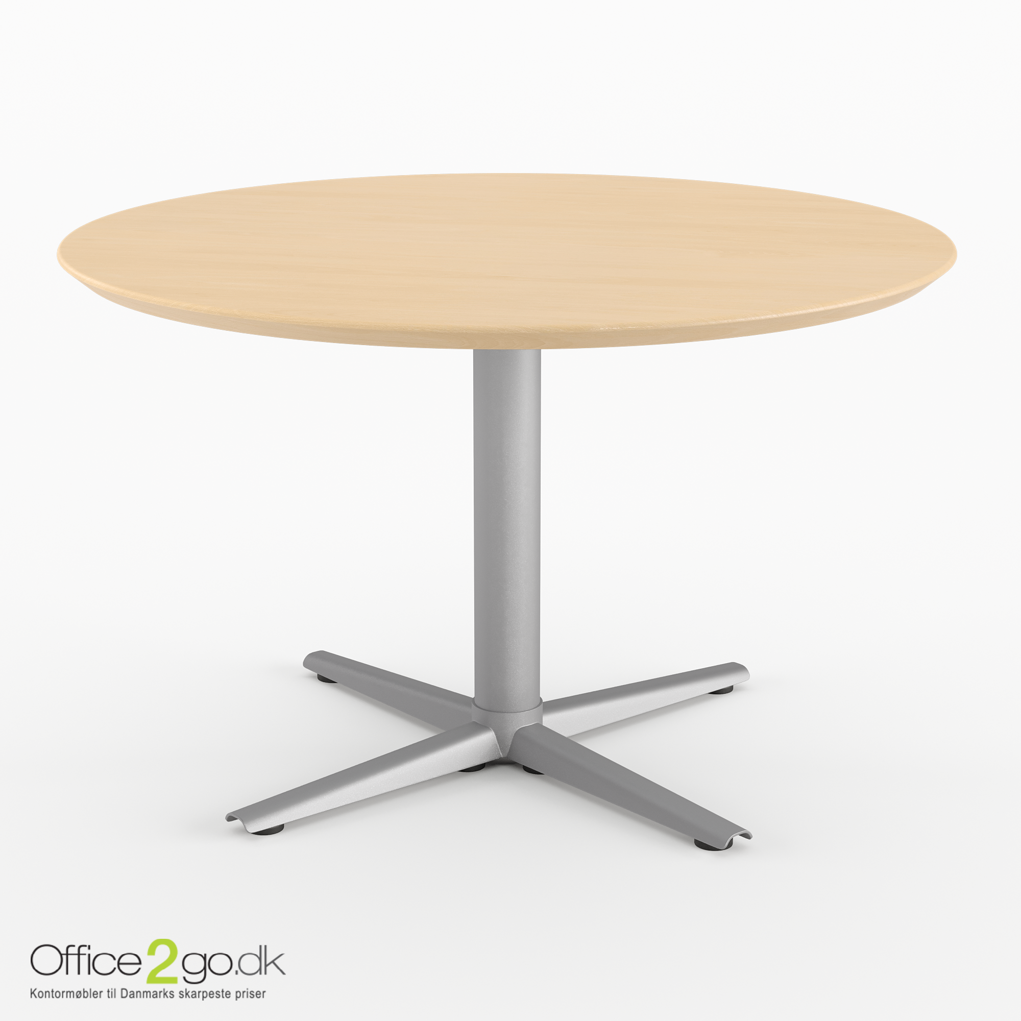Switch mødebord - 4 personer - Ø 90 cm. - Alu ben/fødder