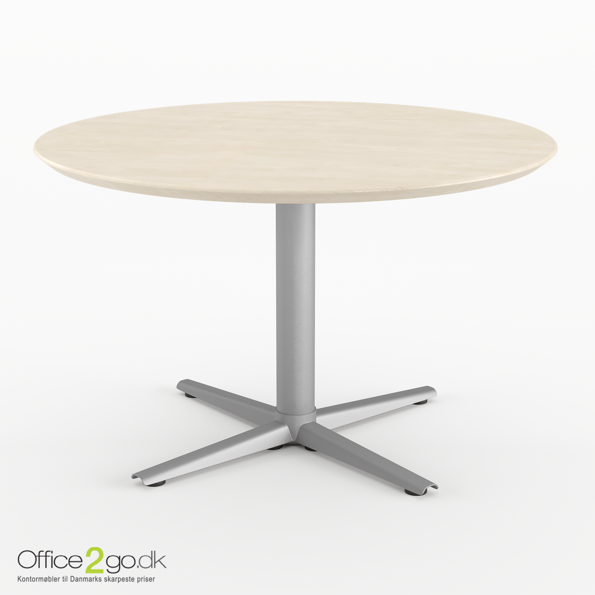 Switch mødebord - 4 personer - Ø 90 cm. - Alu ben/fødder