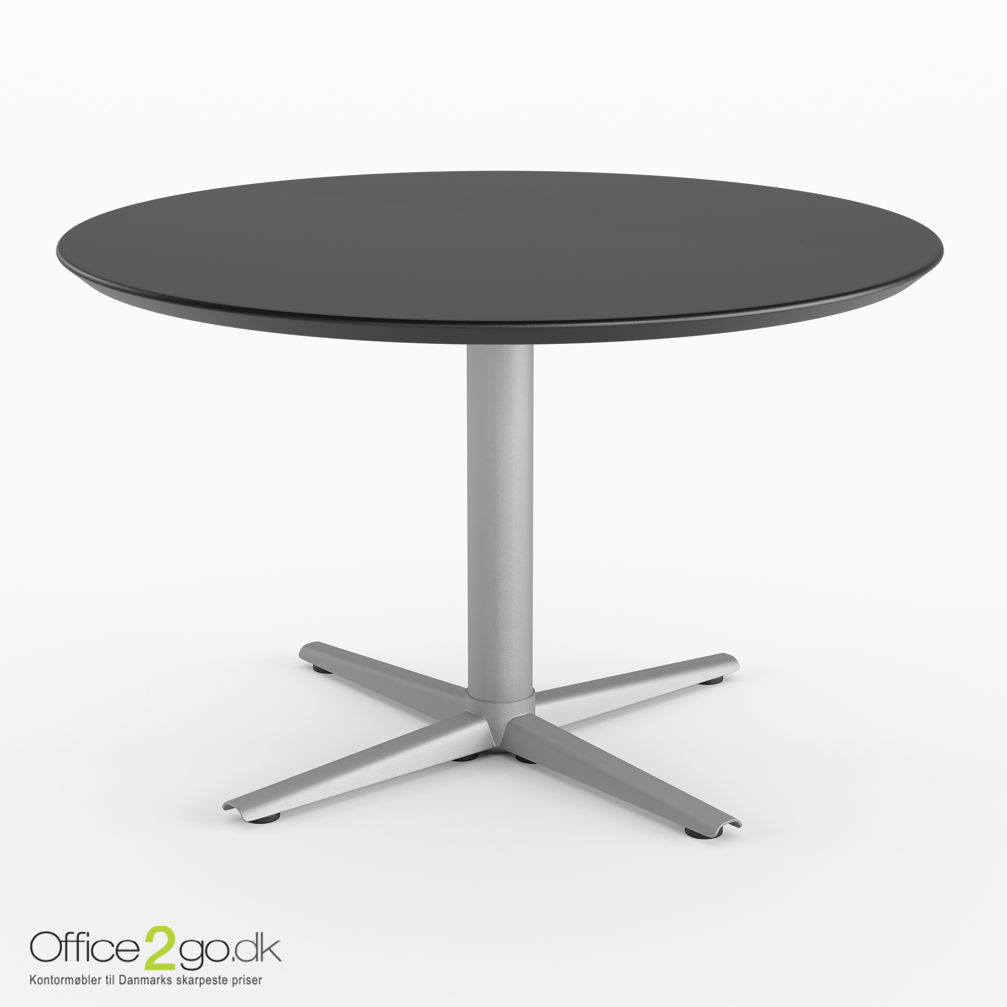Switch mødebord - 4 personer - Ø 90 cm. - Alu ben/fødder