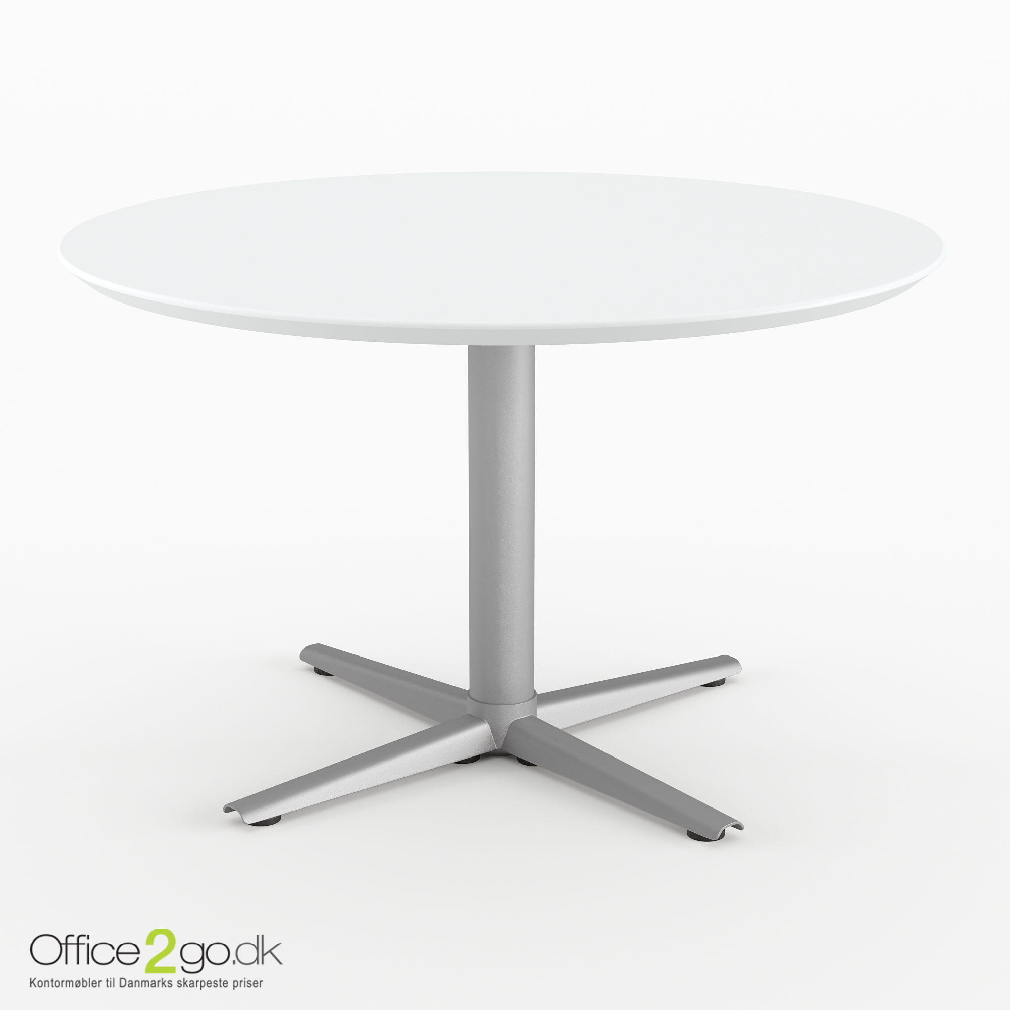Switch mødebord - 4 personer - Ø 90 cm. - Alu ben/fødder