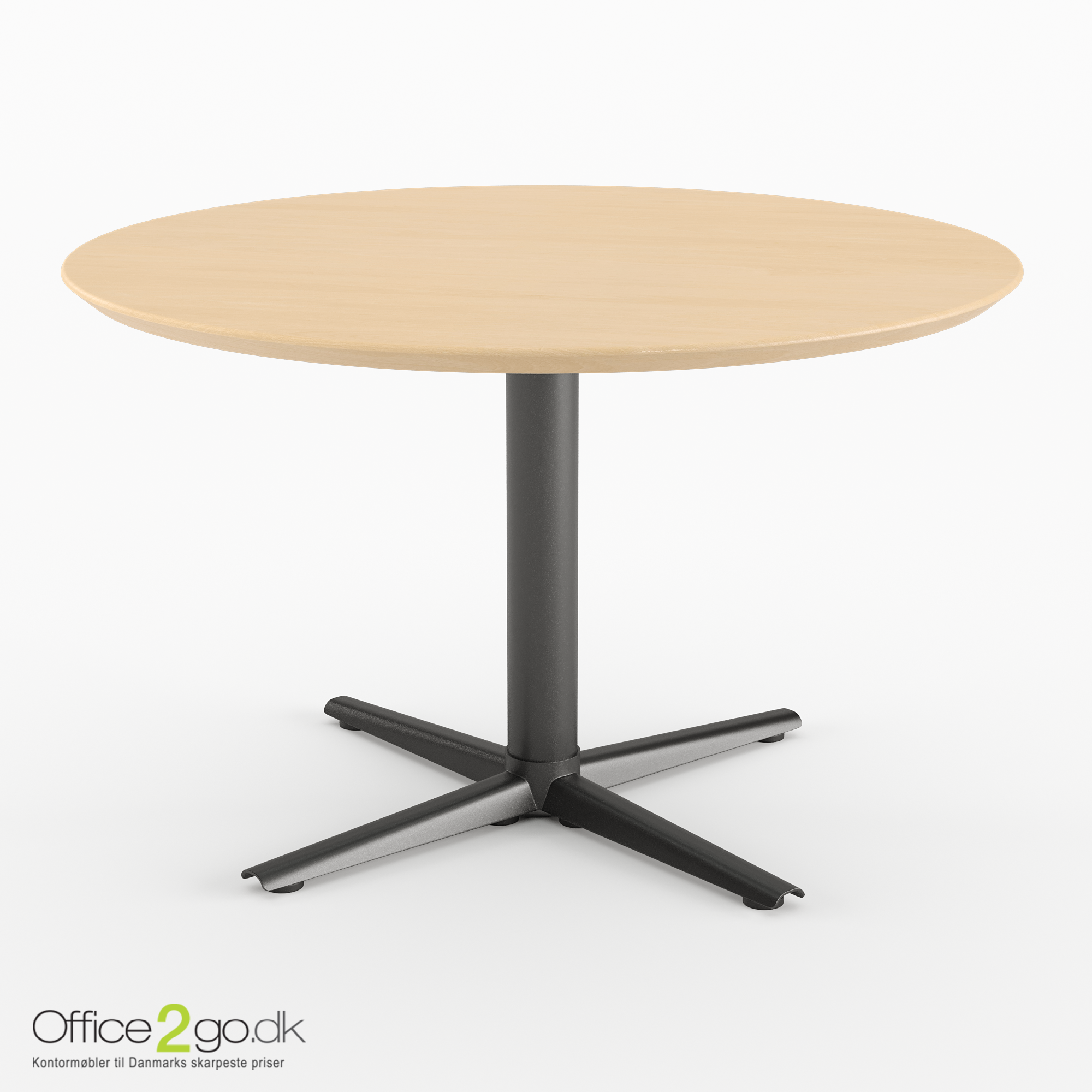 Switch mødebord - 4 personer - Ø 90 cm. - Sorte ben/fødder