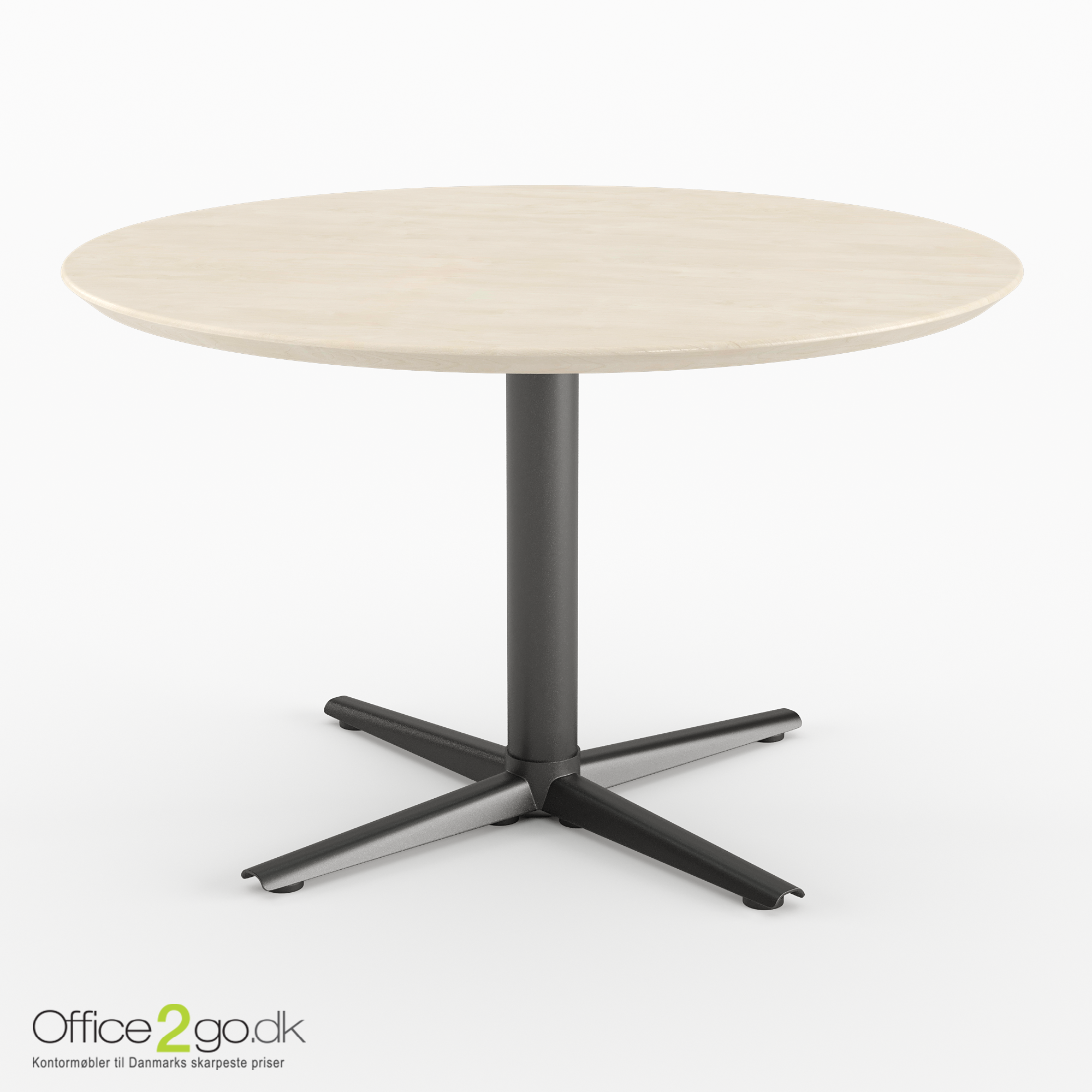 Switch mødebord - 4 personer - Ø 90 cm. - Sorte ben/fødder