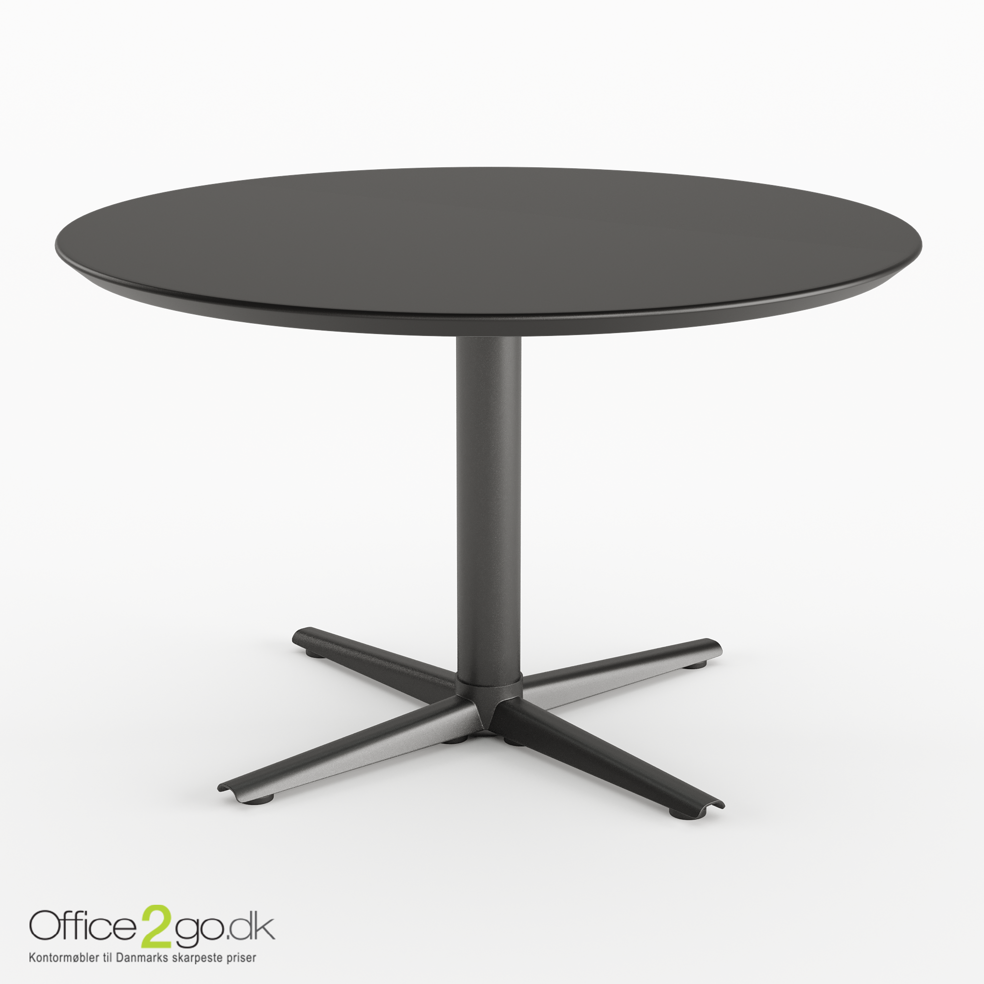 Switch mødebord - 4 personer - Ø 90 cm. - Sorte ben/fødder