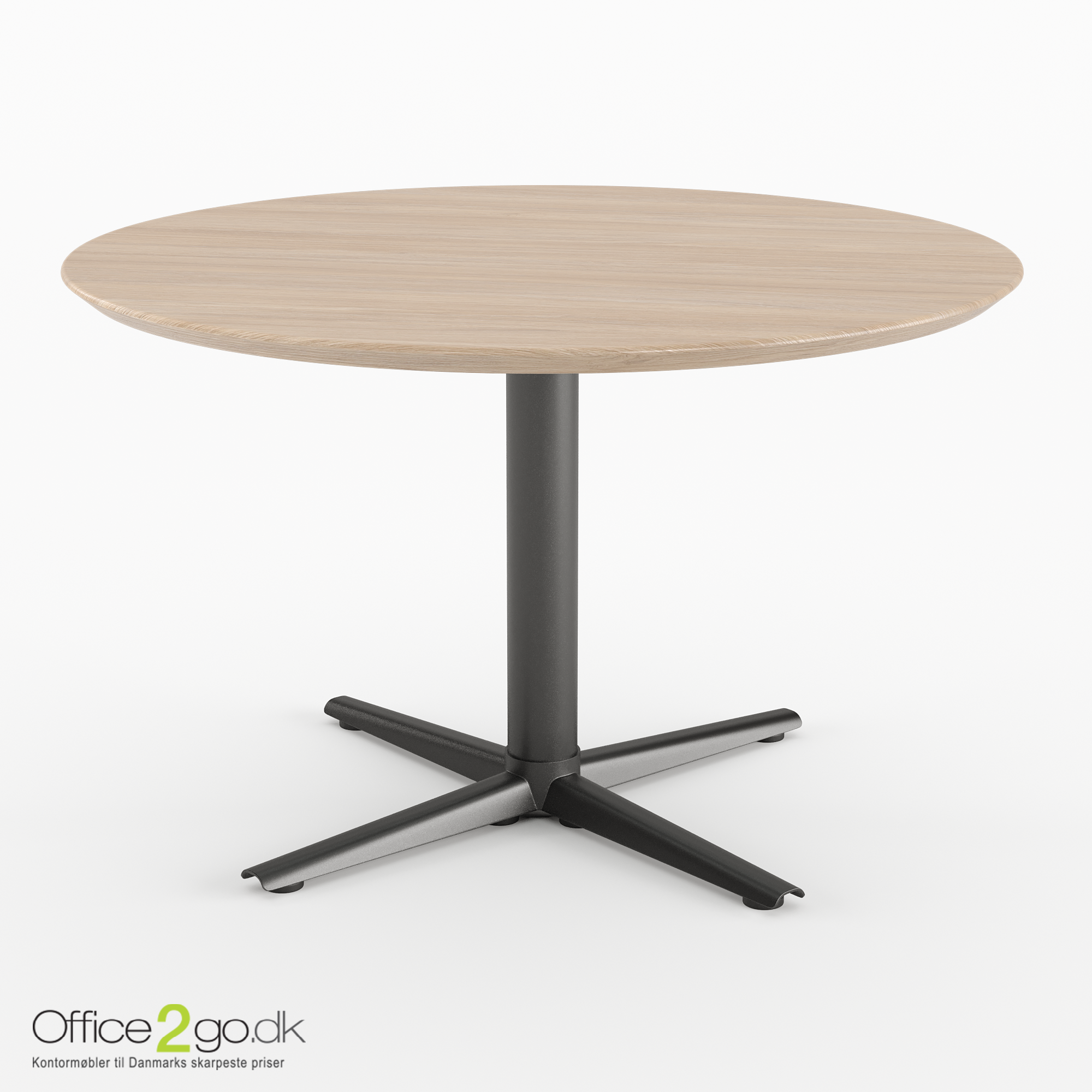 Switch mødebord - 4 personer - Ø 90 cm. - Sorte ben/fødder