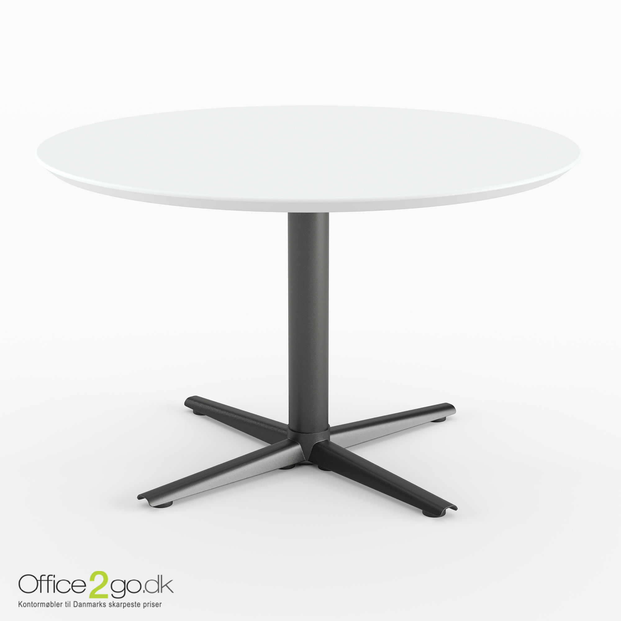 Switch mødebord - 4 personer - Ø 90 cm. - Sorte ben/fødder
