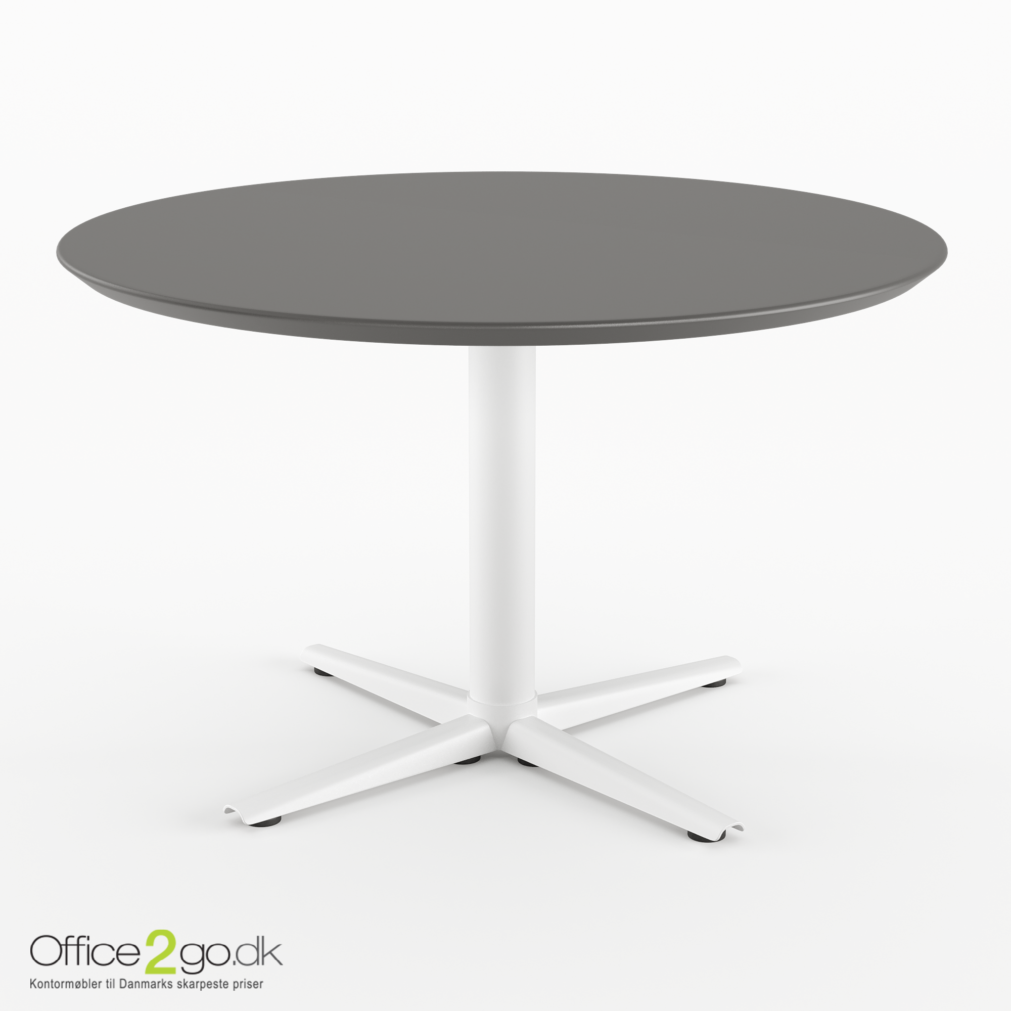 Switch mødebord - 4 personer - Ø 90 cm. - Hvide ben/fødder