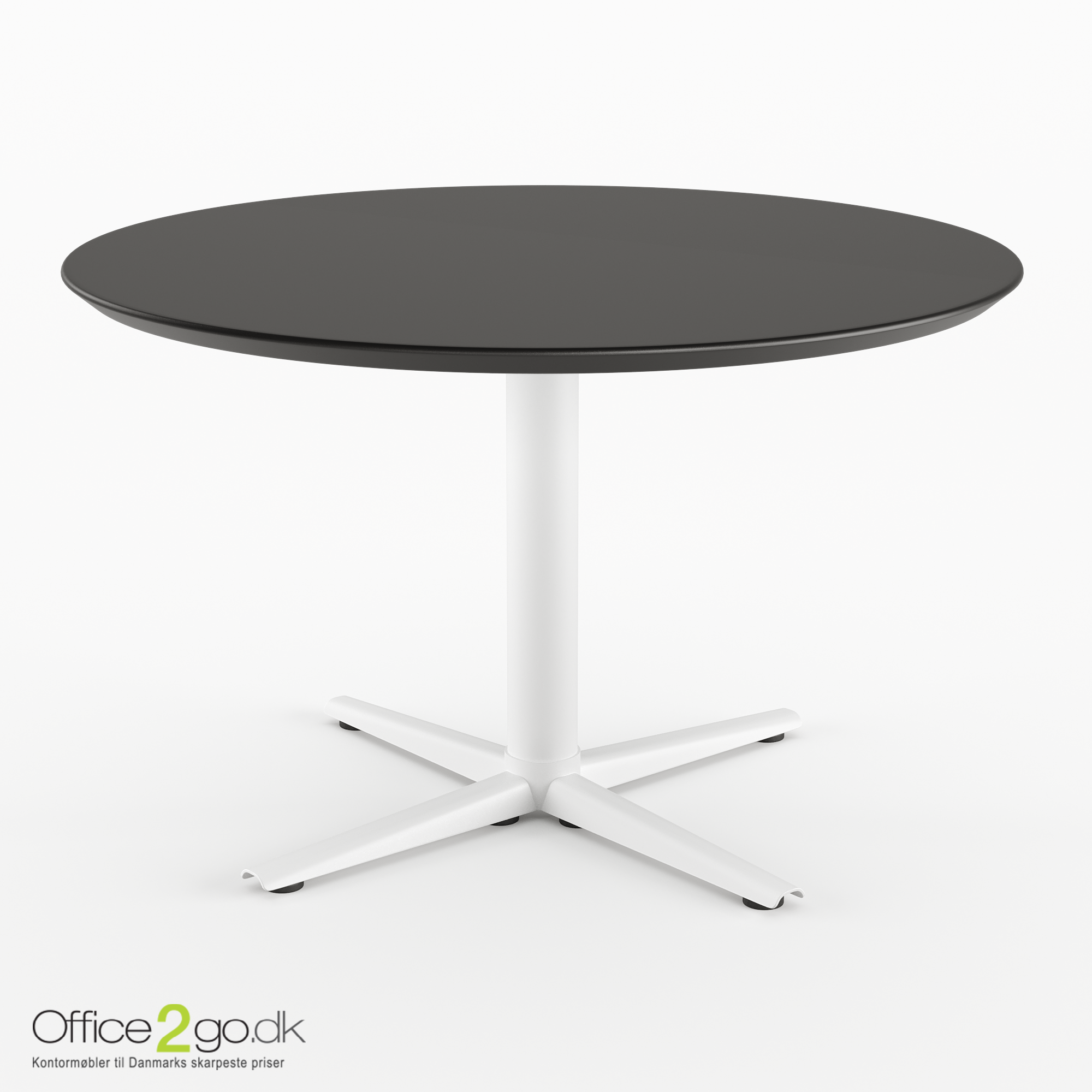 Switch mødebord - 4 personer - Ø 90 cm. - Hvide ben/fødder