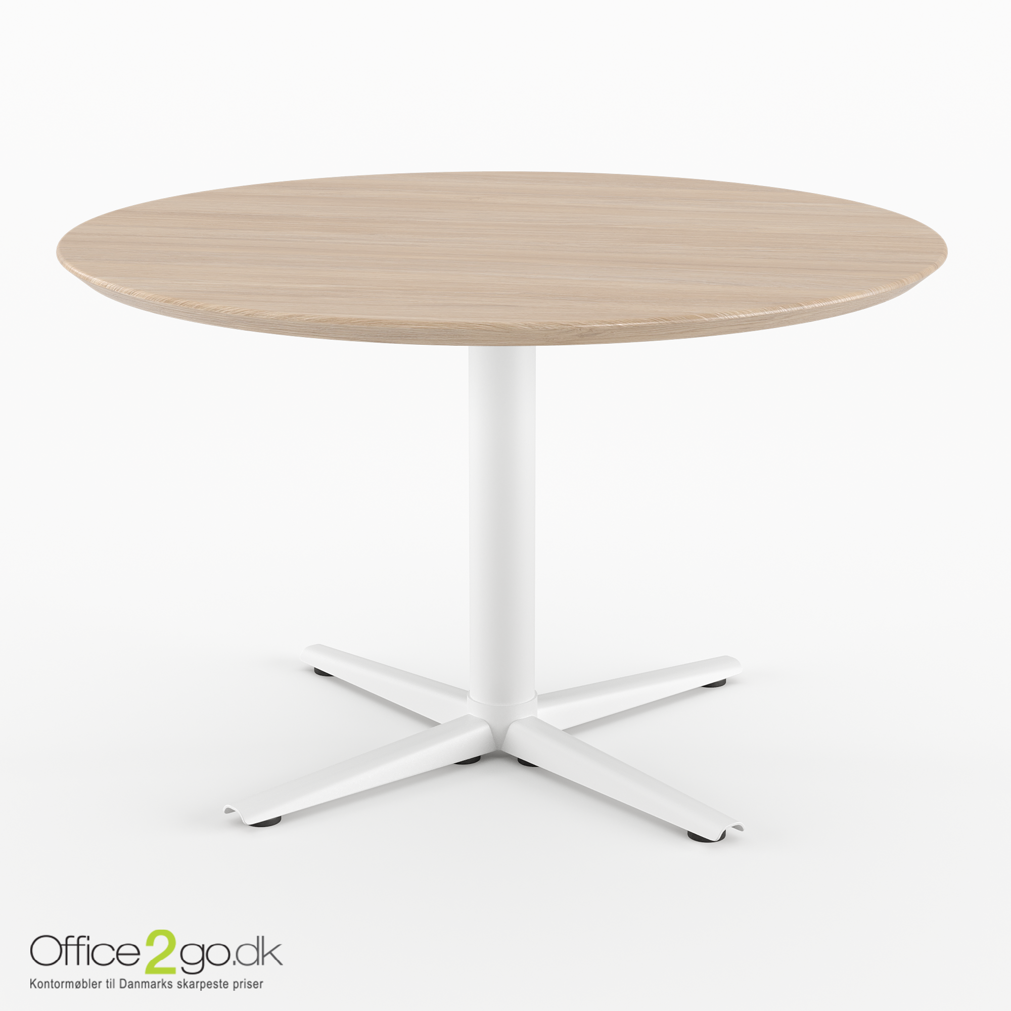 Switch mødebord - 4 personer - Ø 90 cm. - Hvide ben/fødder