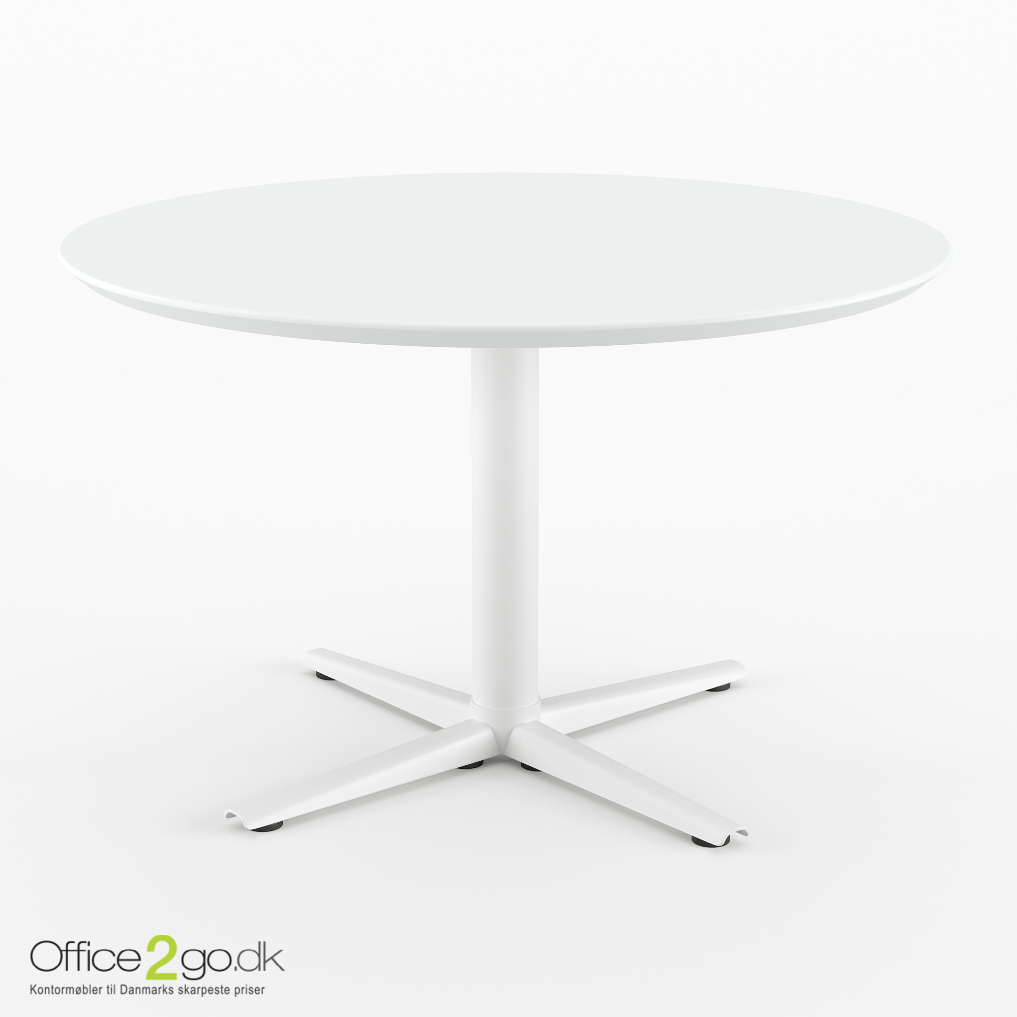 Switch mødebord - 4 personer - Ø 90 cm. - Hvide ben/fødder