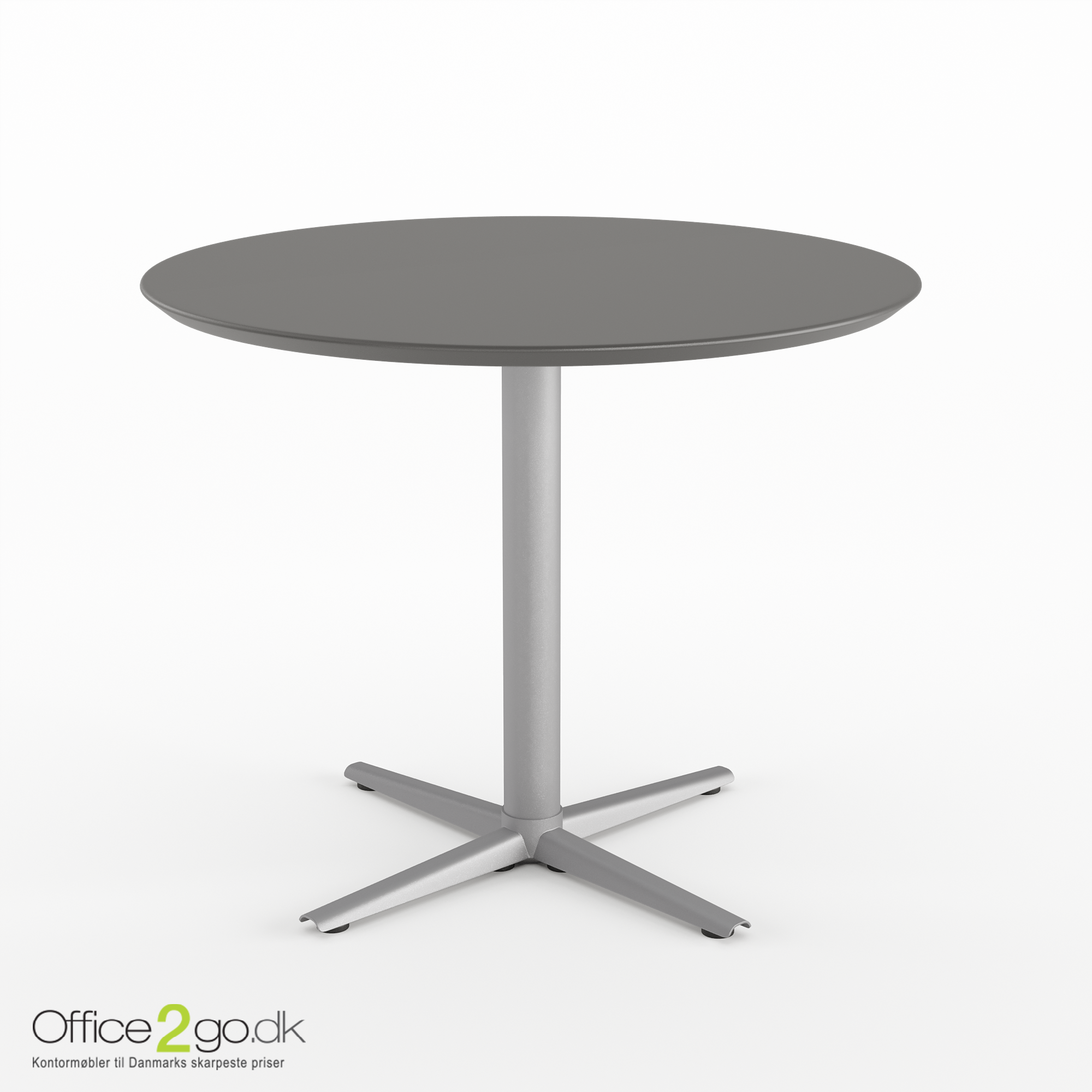 Switch mødebord - 4 personer - Ø 90 cm. - Alu ben/fødder