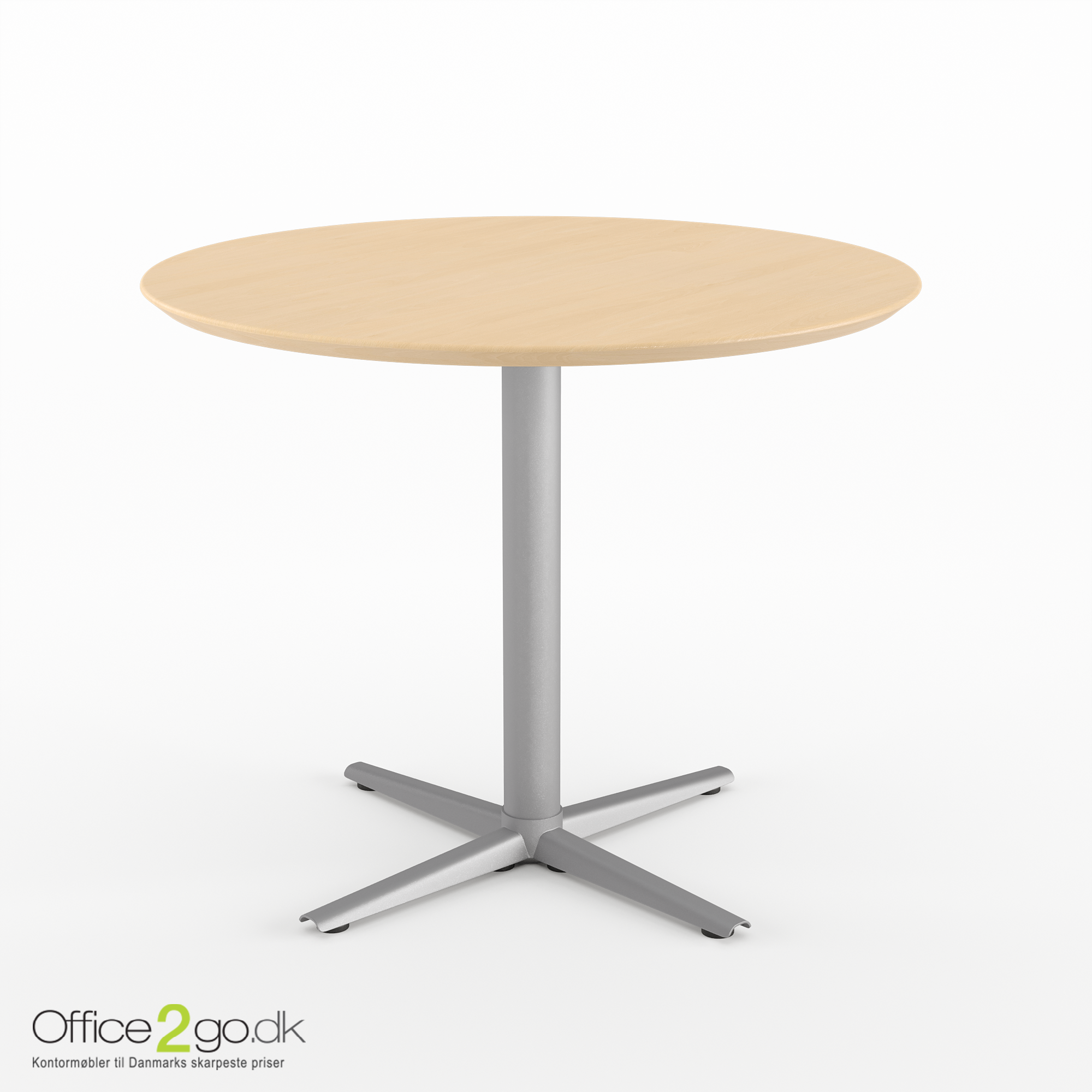 Switch mødebord - 4 personer - Ø 90 cm. - Alu ben/fødder
