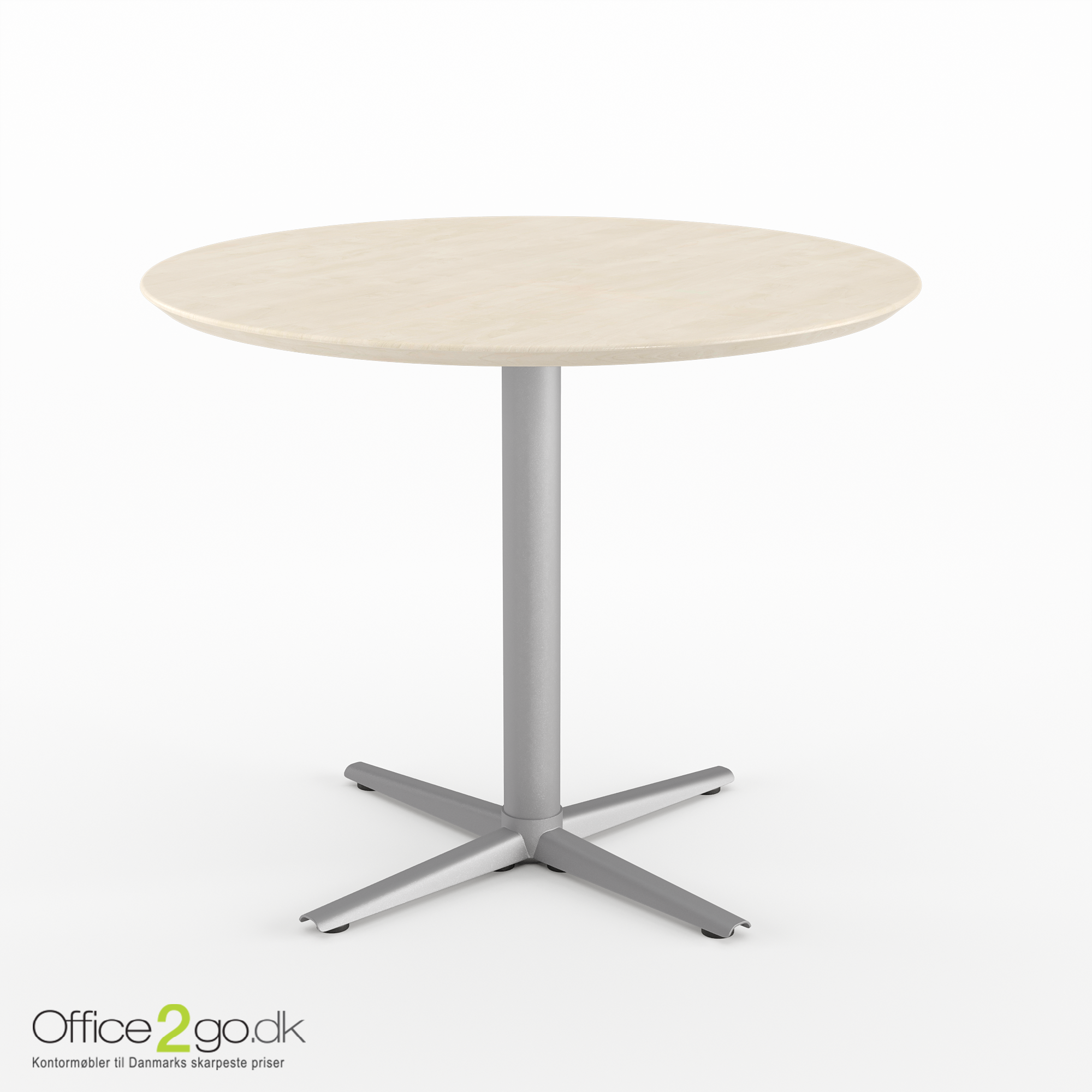 Switch mødebord - 4 personer - Ø 90 cm. - Alu ben/fødder