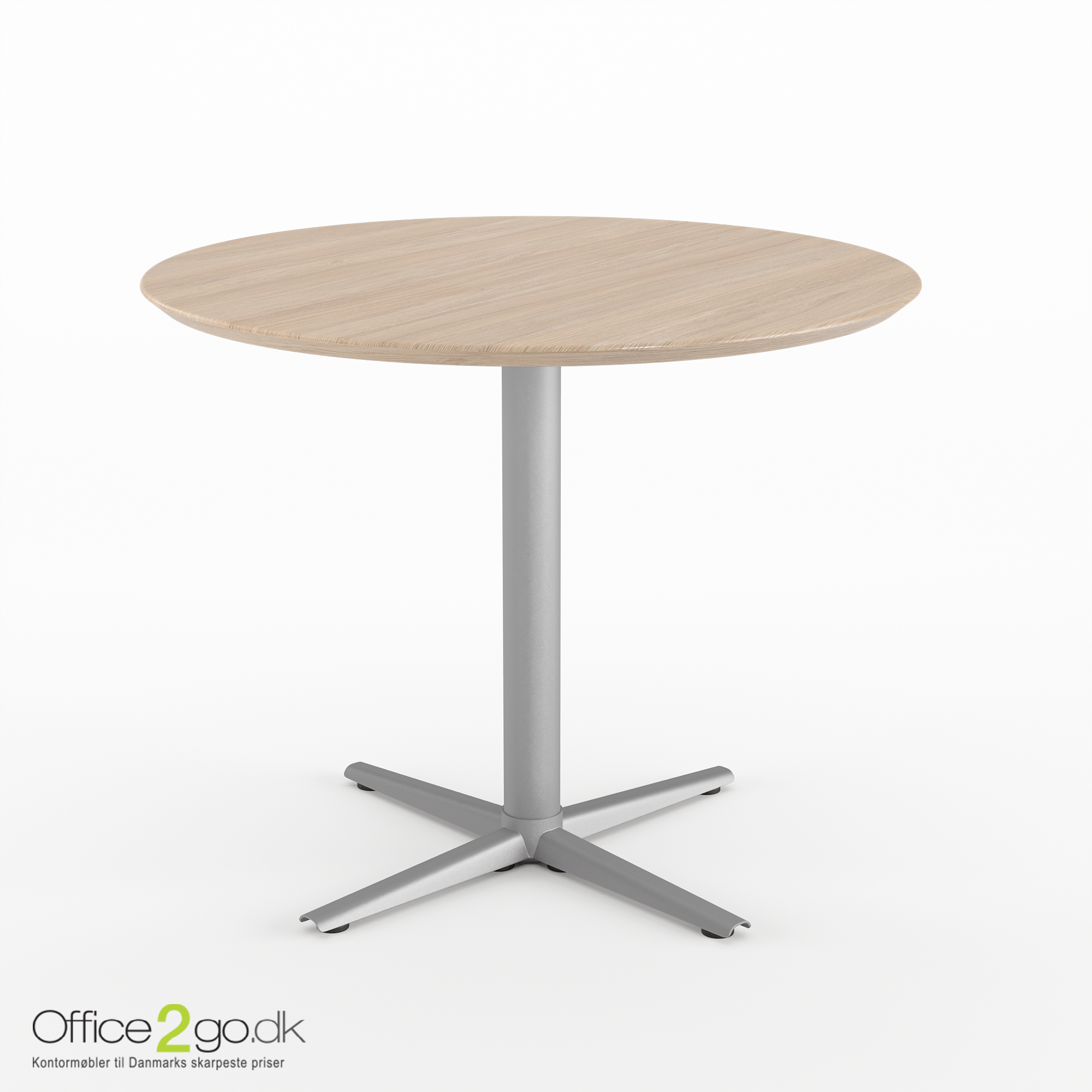 Switch mødebord - 4 personer - Ø 90 cm. - Alu ben/fødder