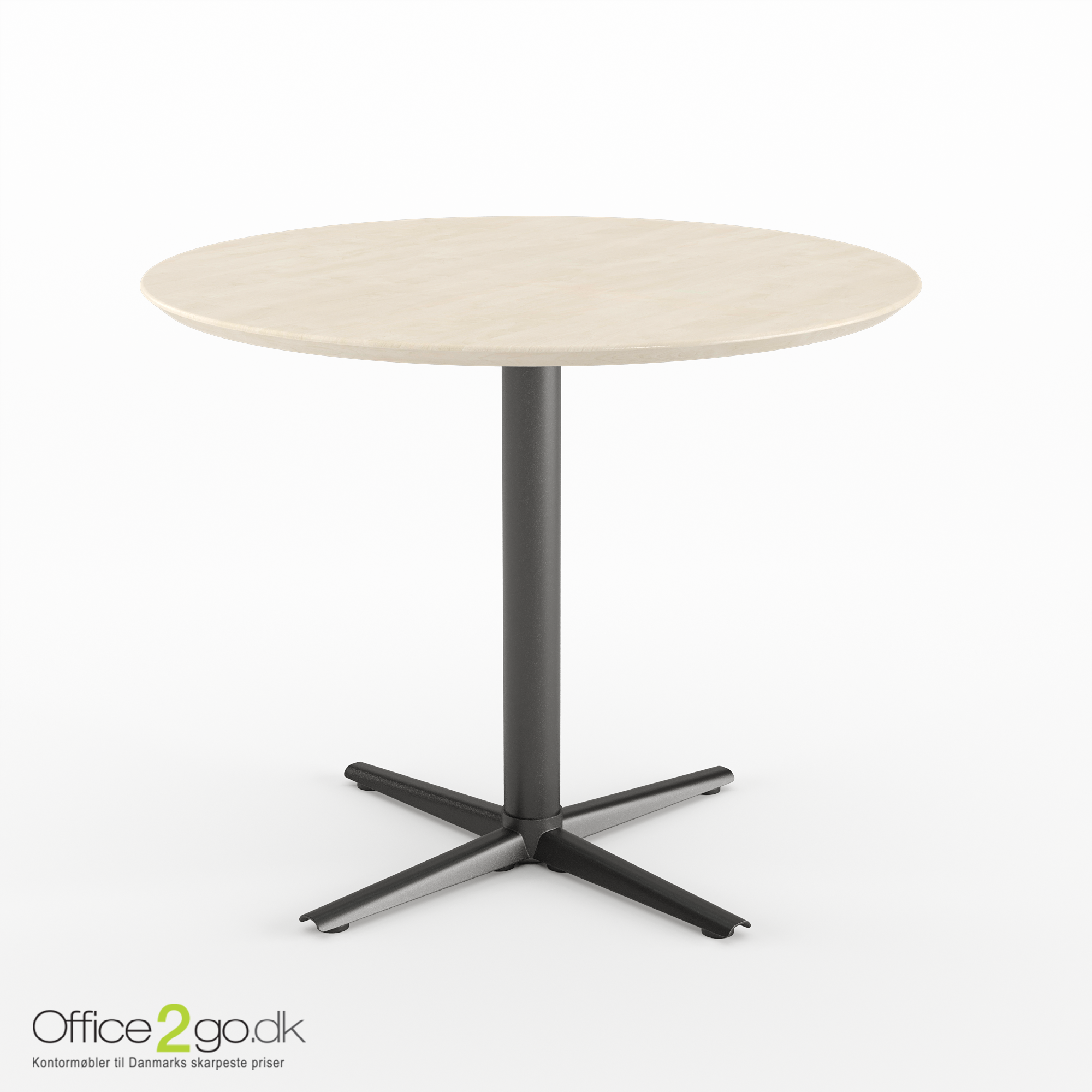 Switch mødebord - 4 personer - Ø 90 cm. - Sorte ben/fødder