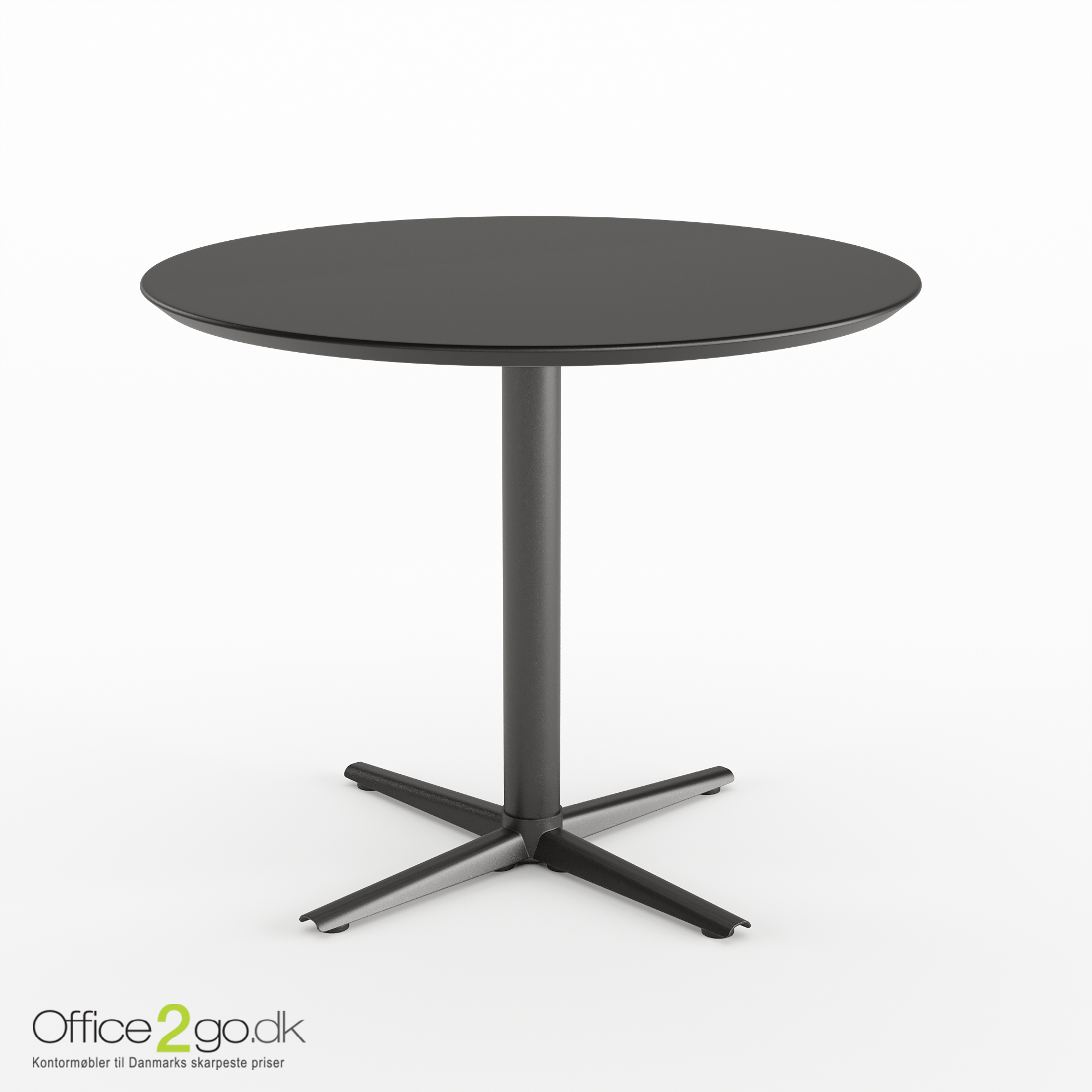 Switch mødebord - 4 personer - Ø 90 cm. - Sorte ben/fødder