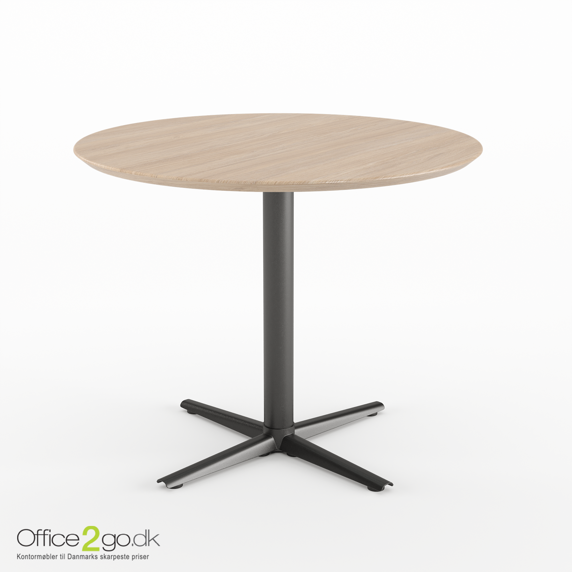 Switch mødebord - 4 personer - Ø 90 cm. - Sorte ben/fødder