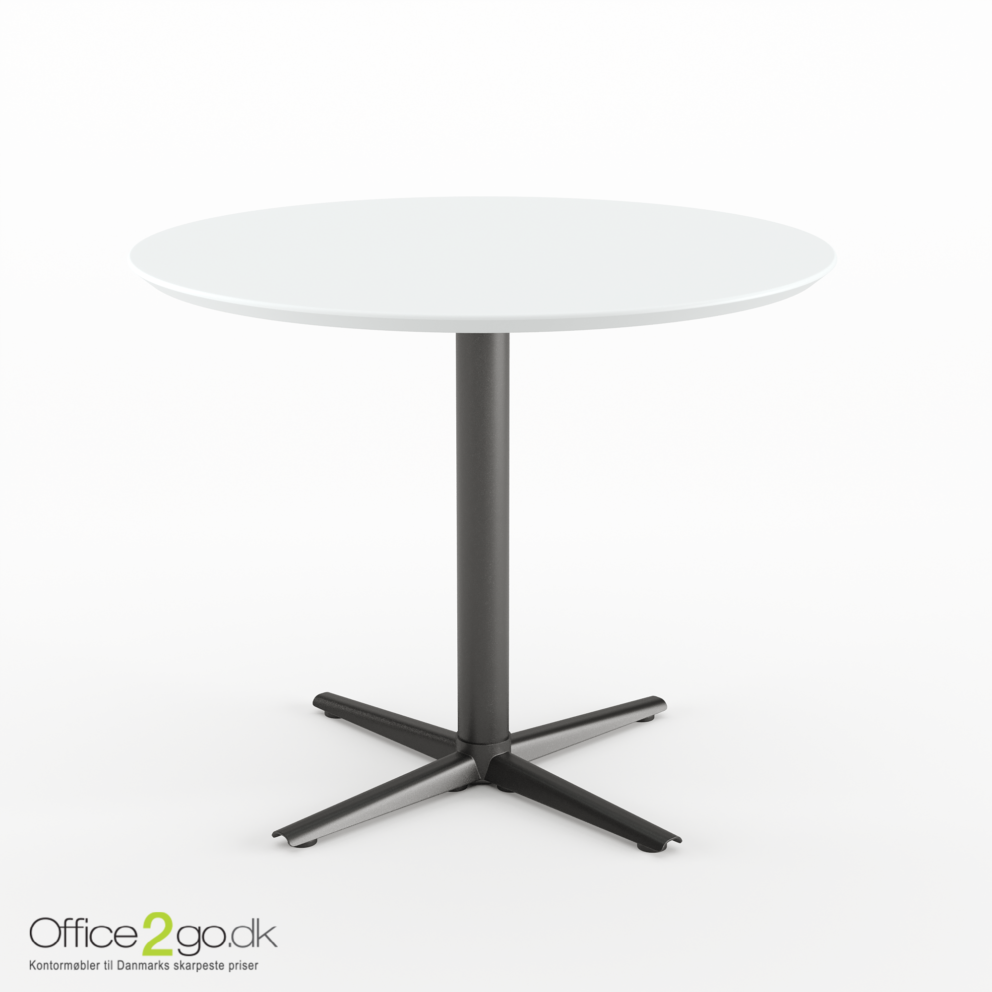 Switch mødebord - 4 personer - Ø 90 cm. - Sorte ben/fødder