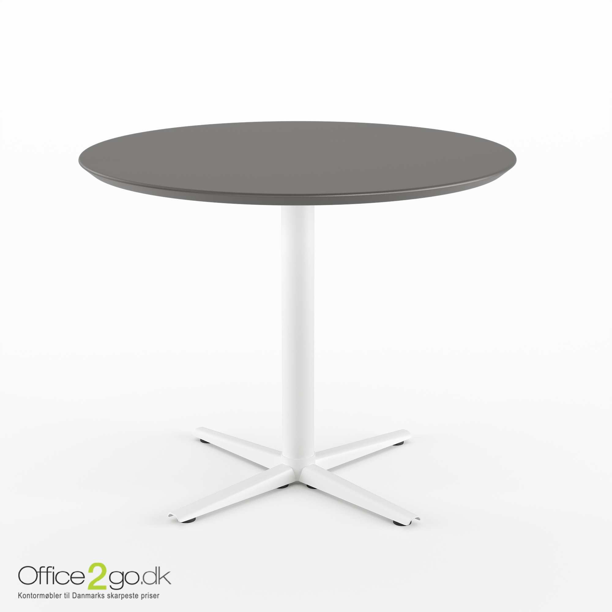 Switch mødebord - 4 personer - Ø 90 cm. - Hvide ben/fødder