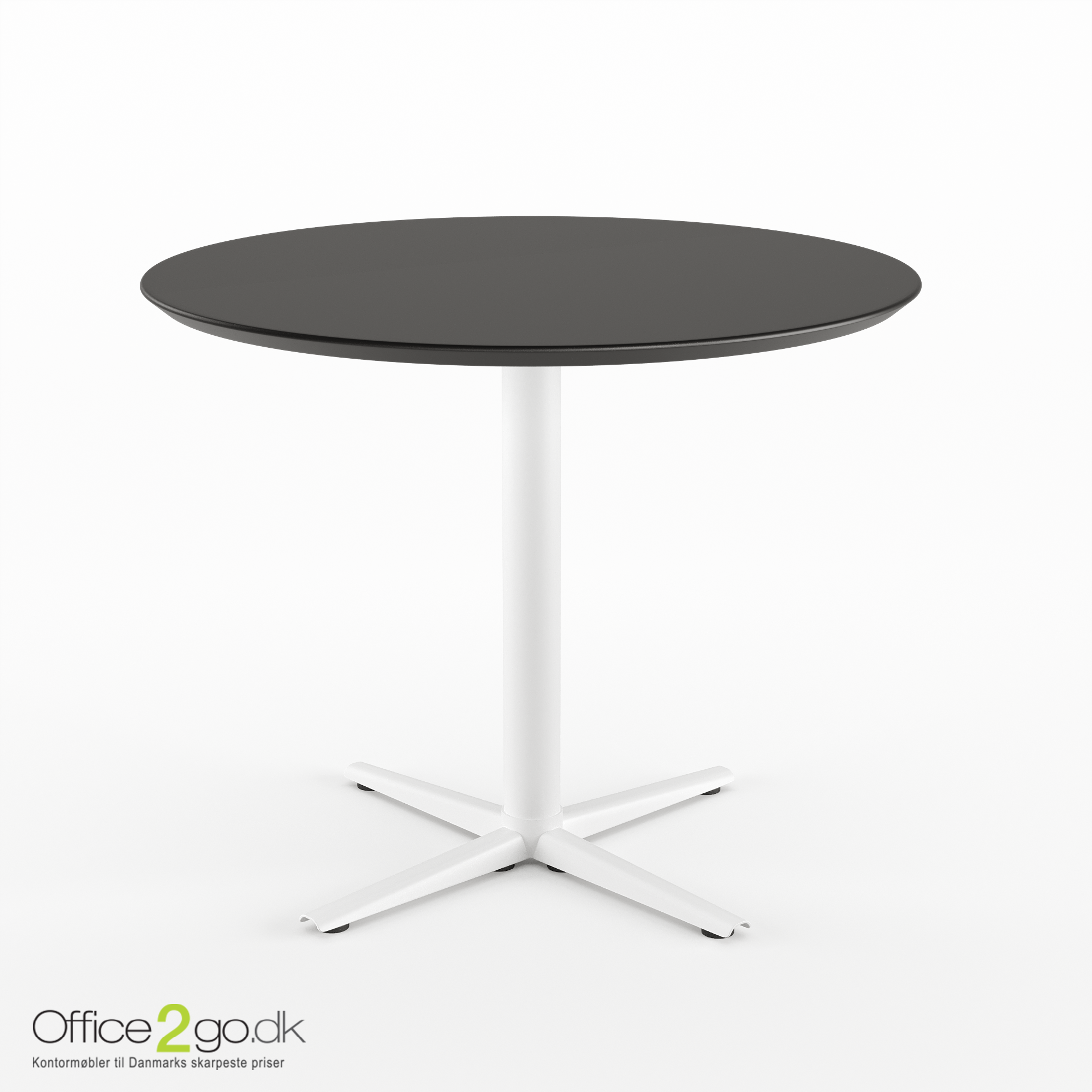Switch mødebord - 4 personer - Ø 90 cm. - Hvide ben/fødder