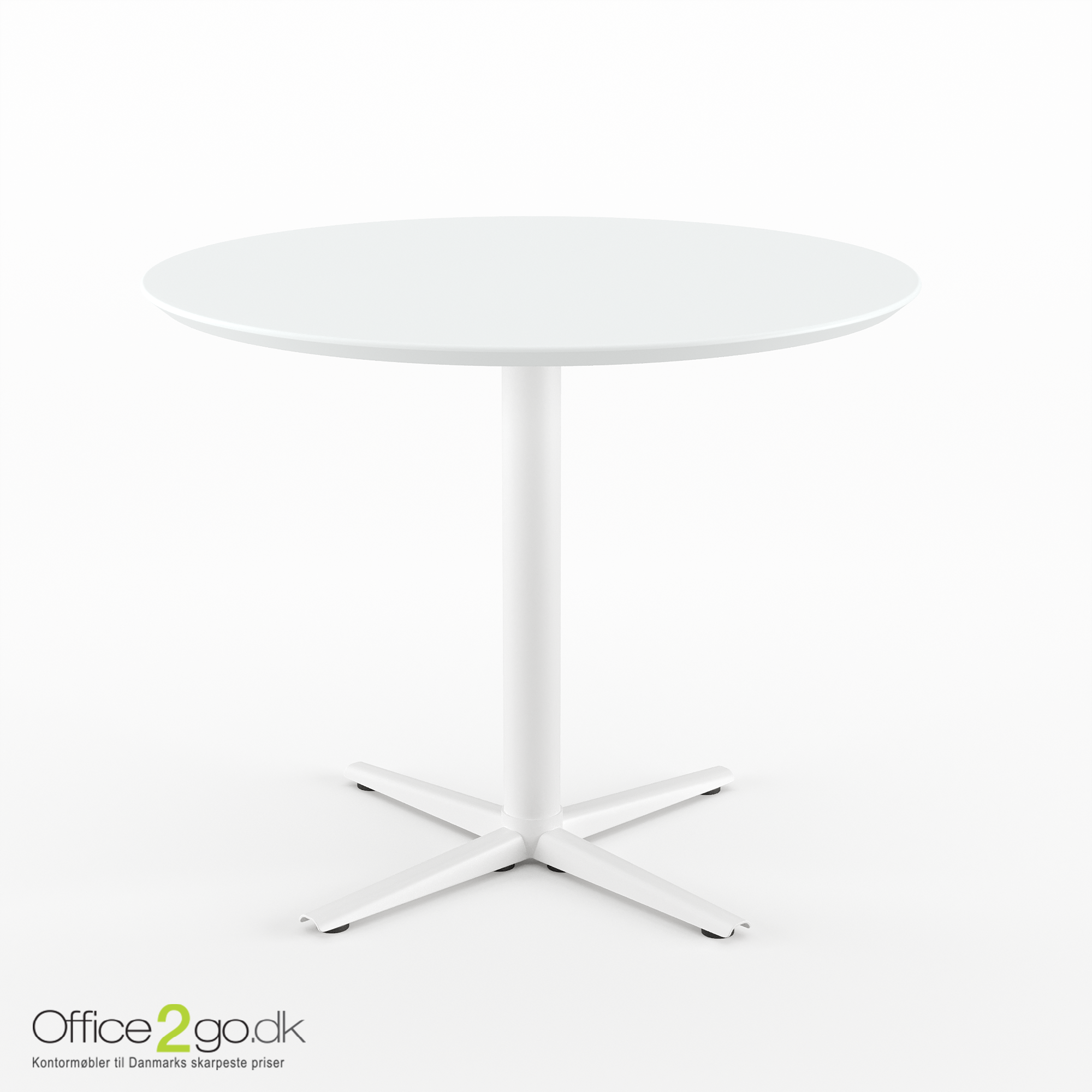 Switch mødebord - 4 personer - Ø 90 cm. - Hvide ben/fødder