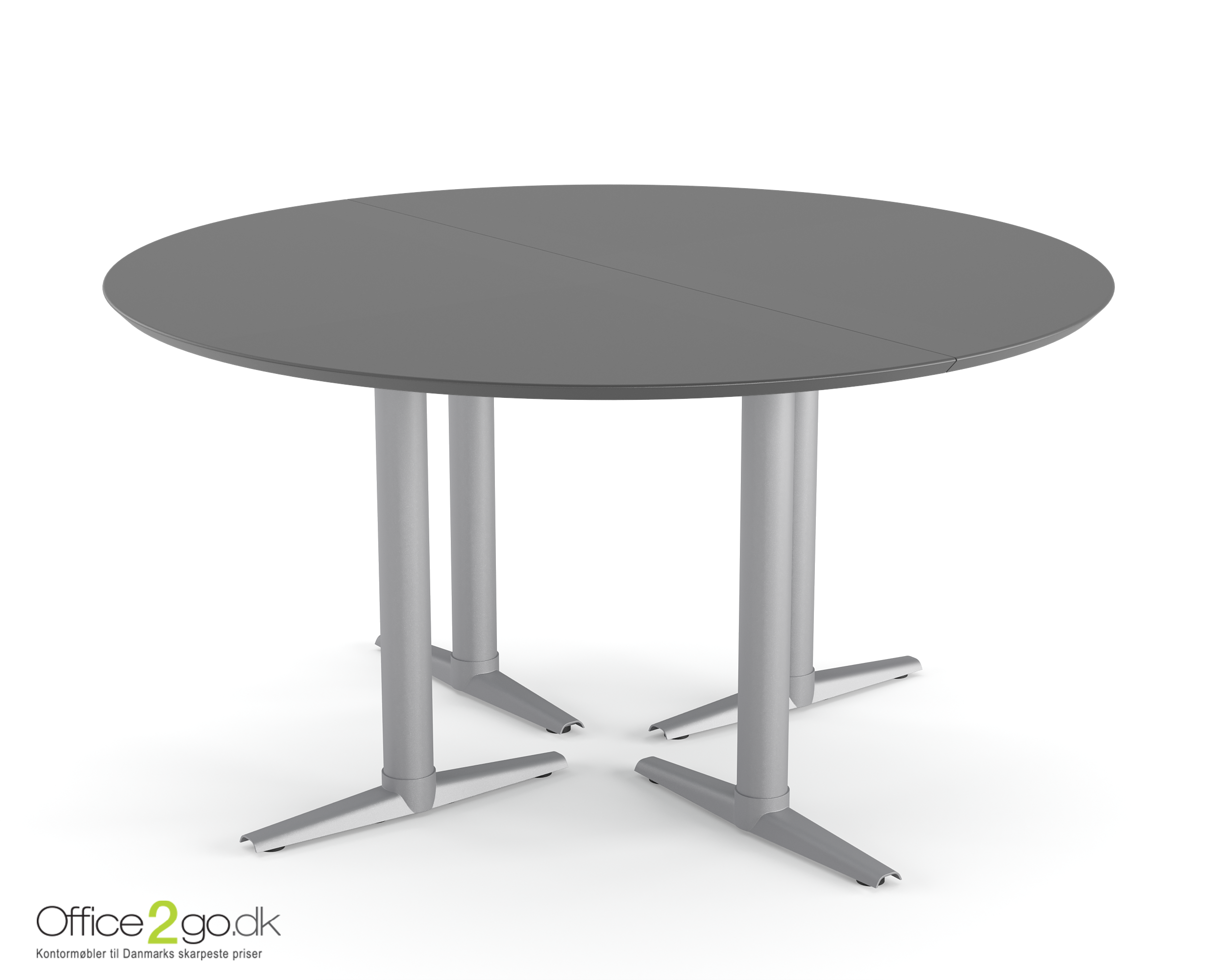 Switch mødebord - 6 personer - Ø 140 cm - Alu ben/fødder