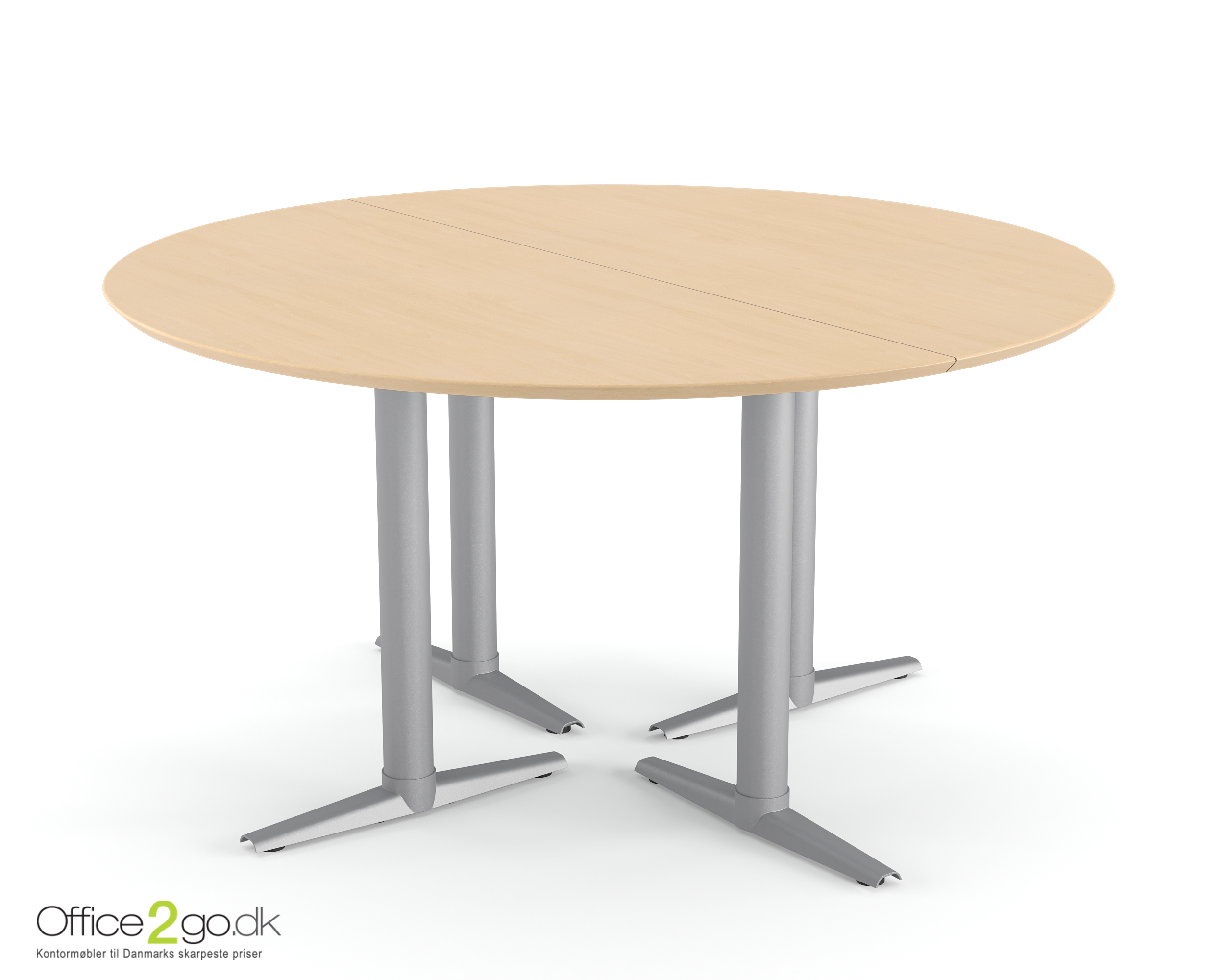 Switch mødebord - 6 personer - Ø 140 cm - Alu ben/fødder