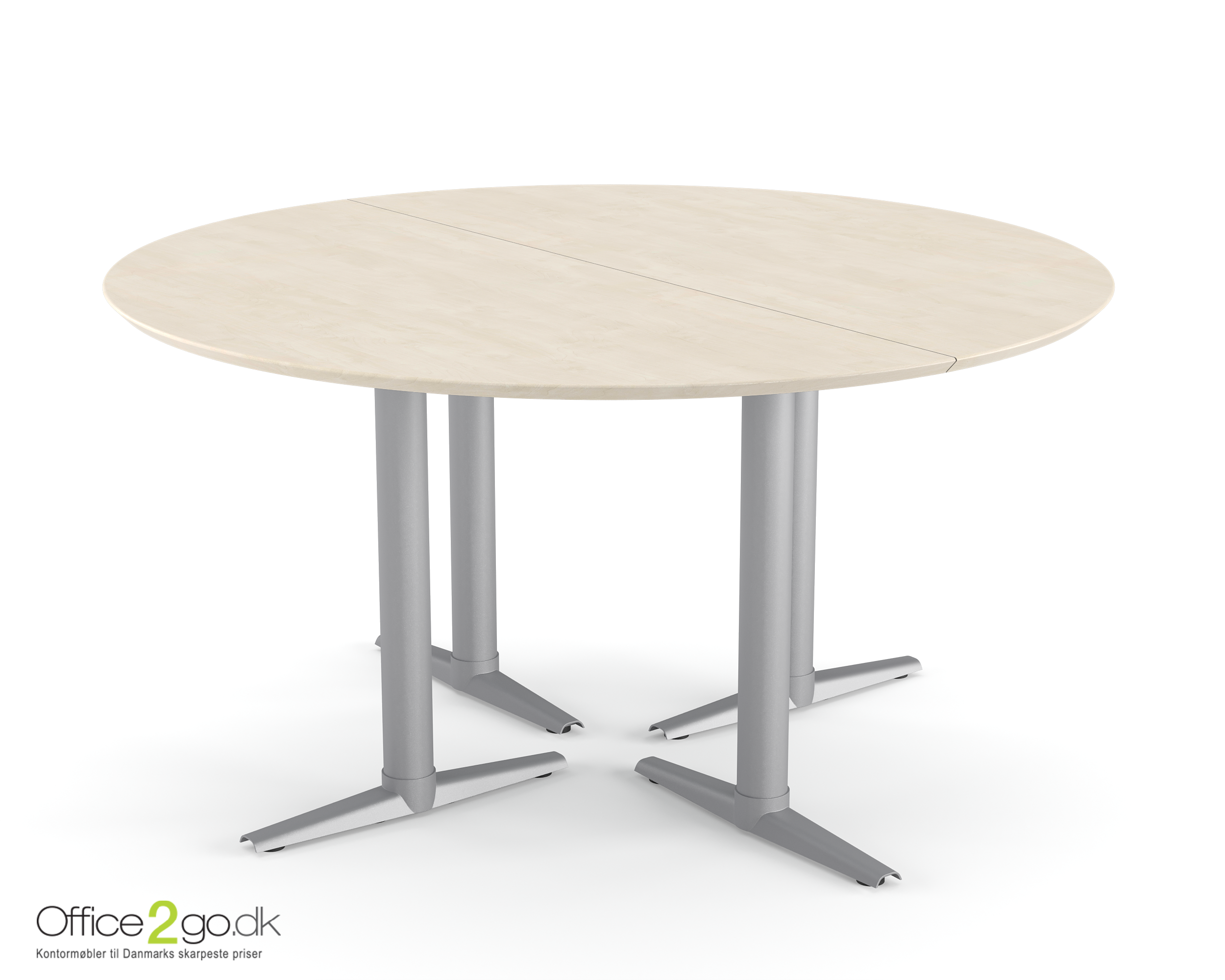 Switch mødebord - 6 personer - Ø 140 cm - Alu ben/fødder