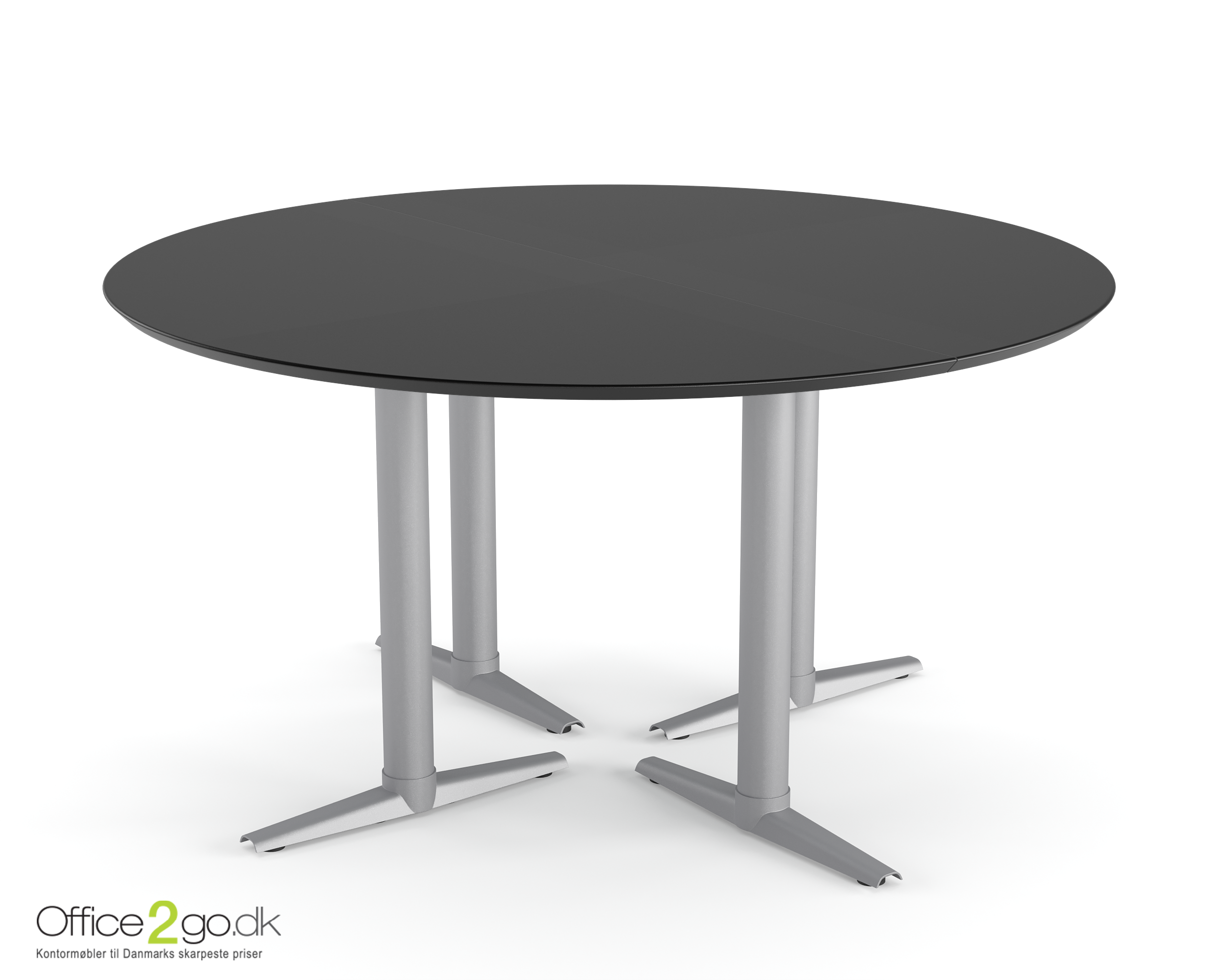 Switch mødebord - 6 personer - Ø 140 cm - Alu ben/fødder