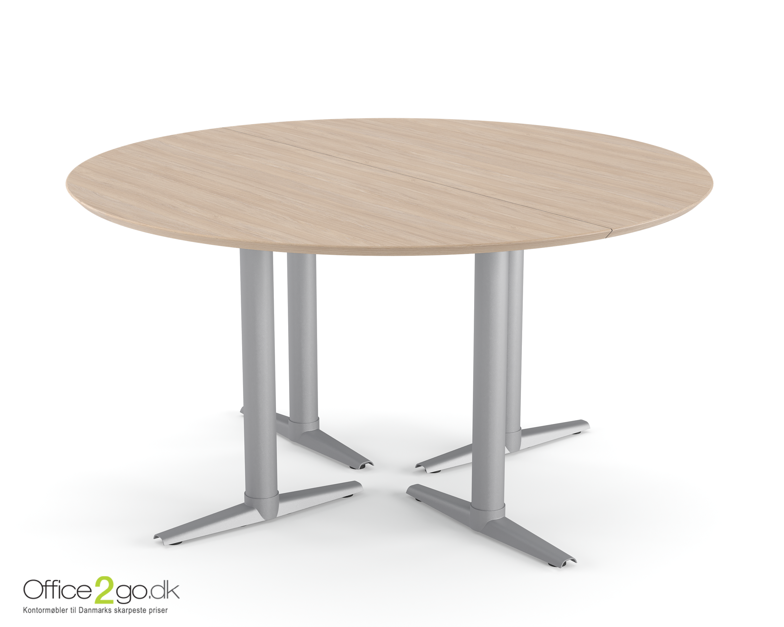 Switch mødebord - 6 personer - Ø 140 cm - Alu ben/fødder