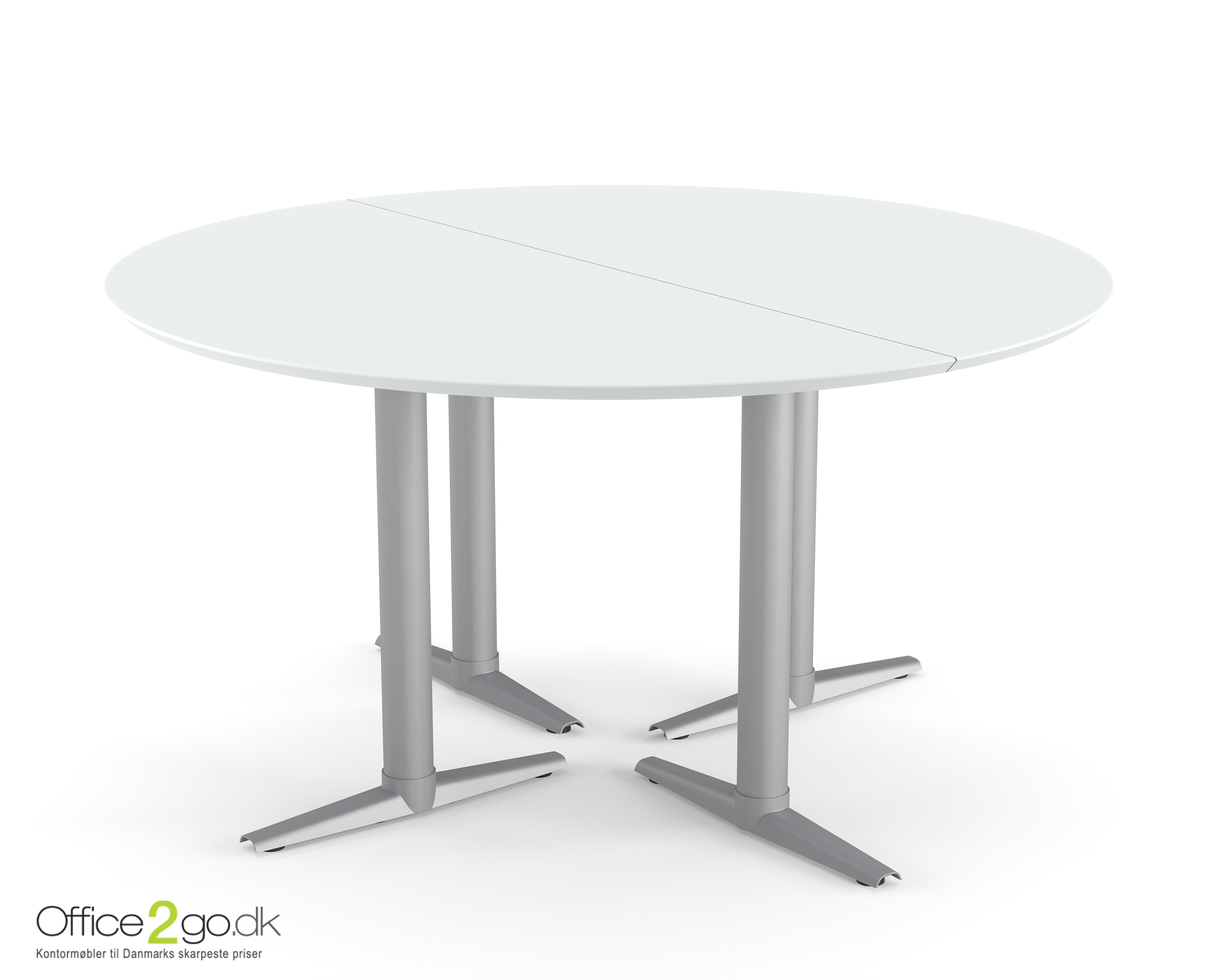 Switch mødebord - 6 personer - Ø 140 cm - Alu ben/fødder