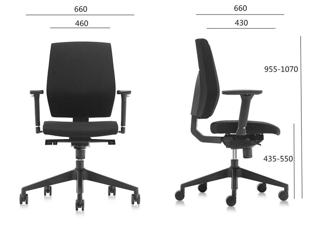Basic - Kontorstol med armlæn