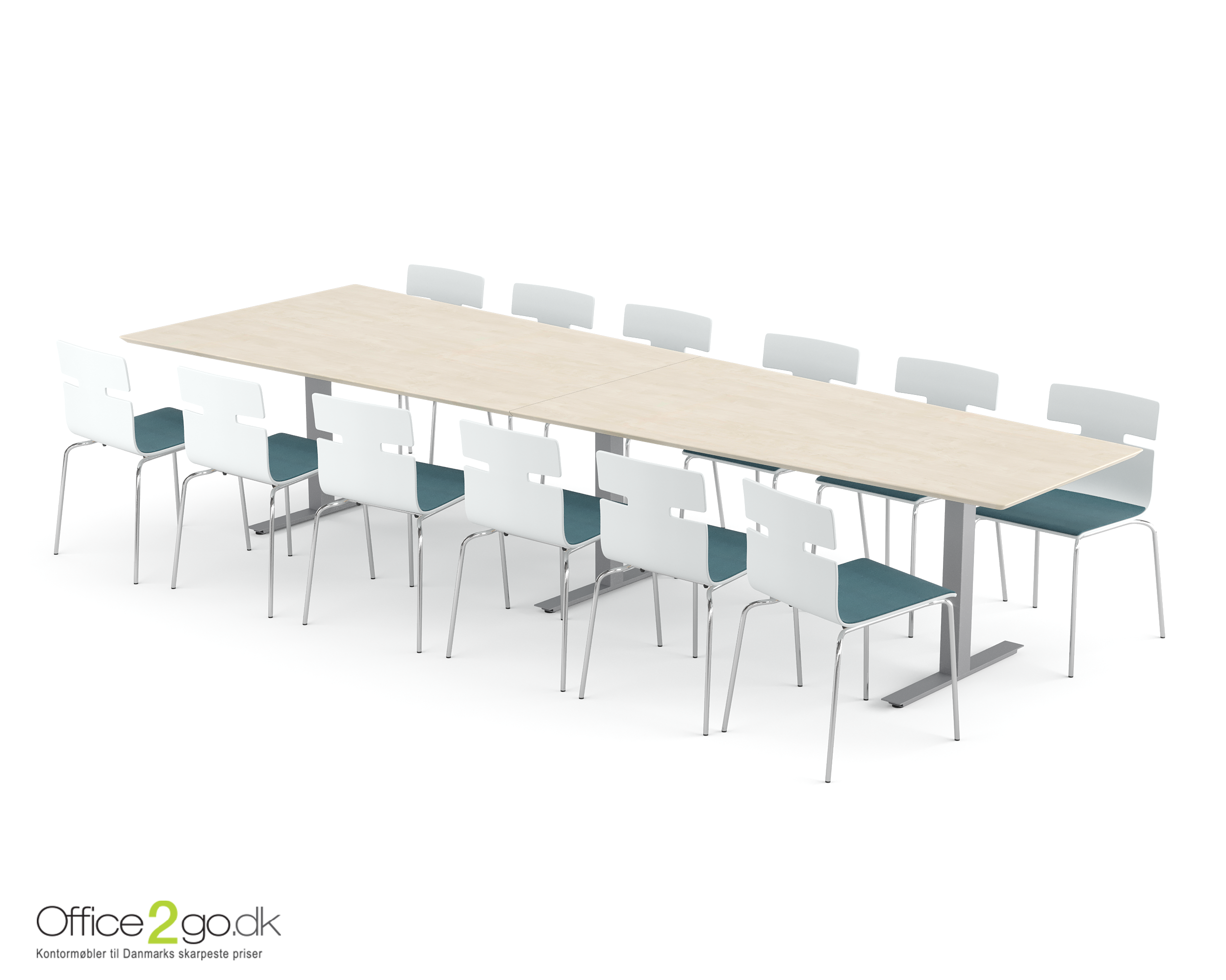 square med table 360_al_birk_002 Square Media mødebord - 12 personer - 360 cm.