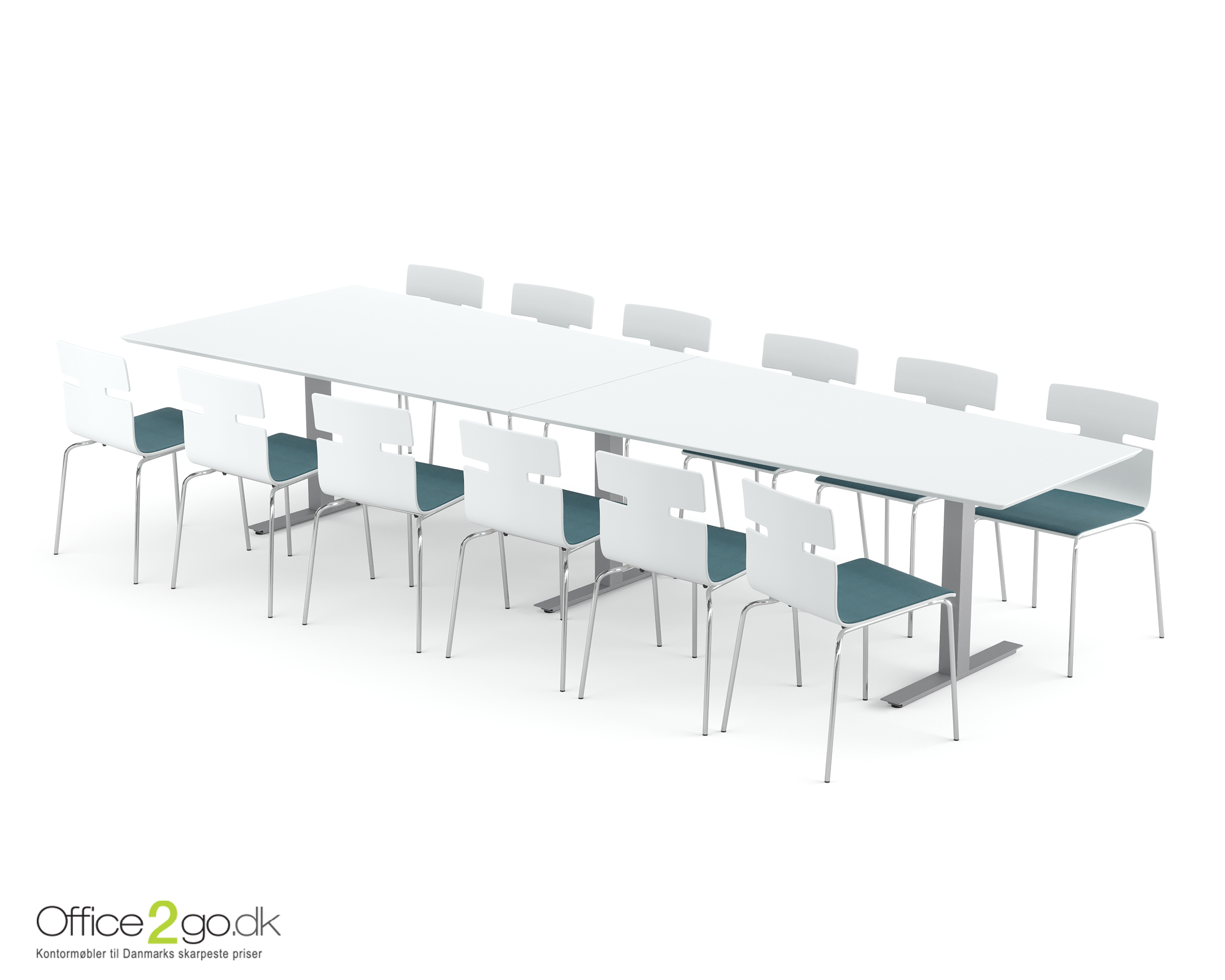 square med table 360_al_w_002 Square Media mødebord - 12 personer - 360 cm.