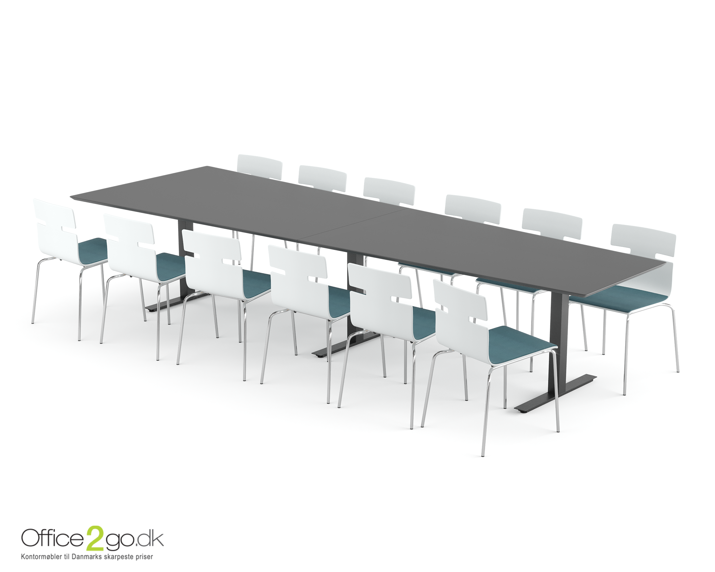 square med table 360_bl_ant_002 Square Media mødebord - 12 personer - 360 cm.