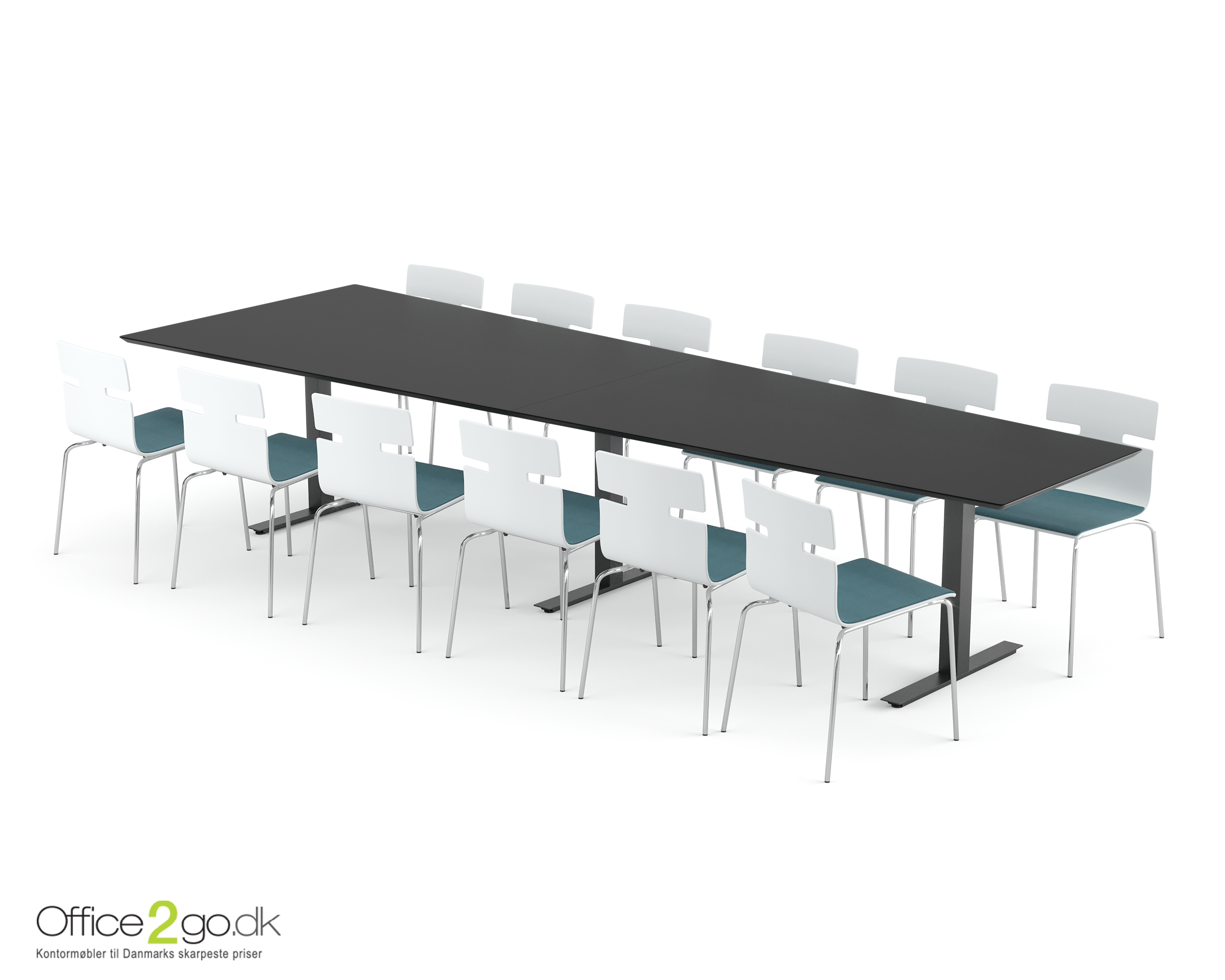 square med table 360_bl_black_002 Square Media mødebord - 12 personer - 360 cm.