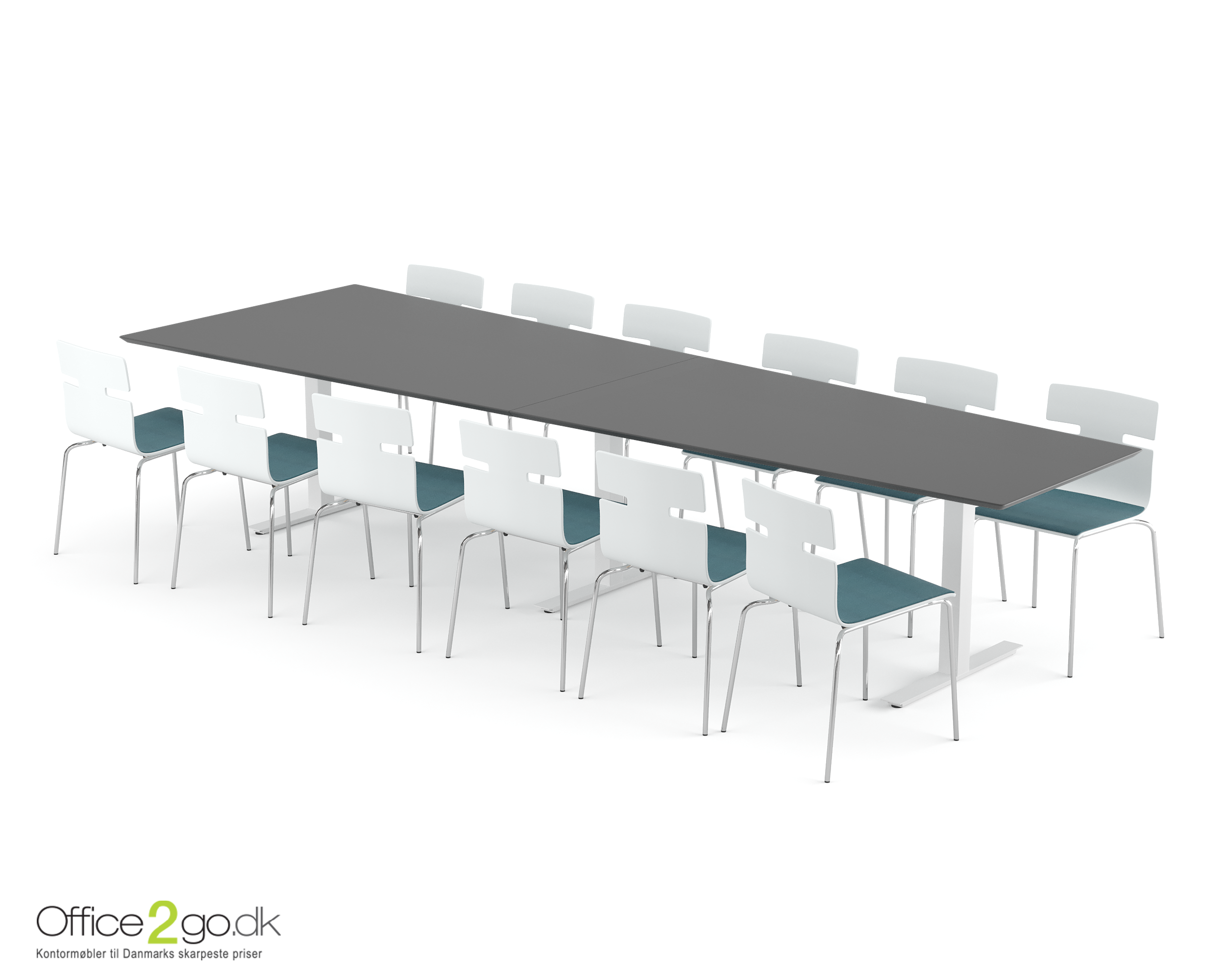 square med table 360_w_ant_002 Square Media mødebord - 12 personer - 360 cm.
