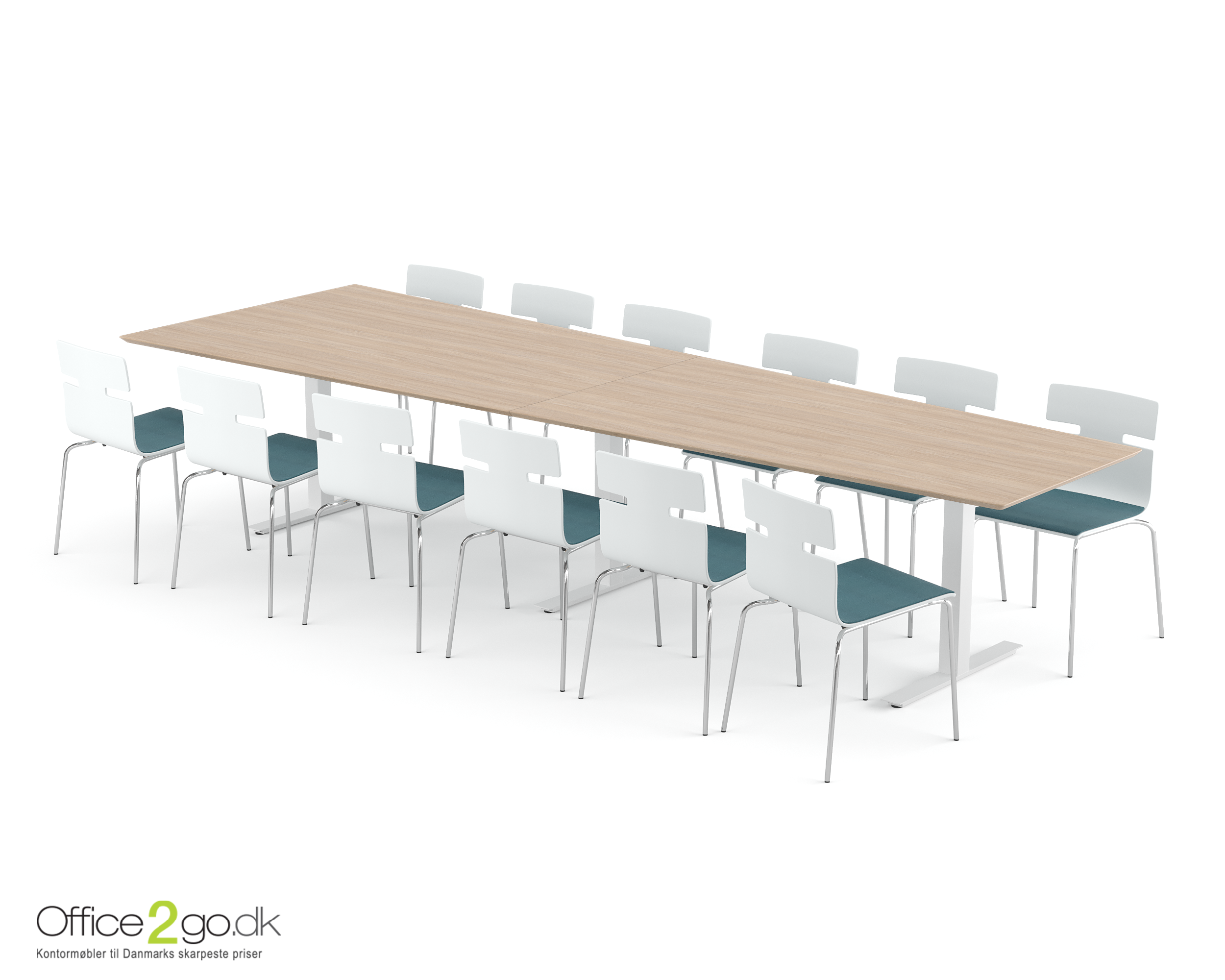 square med table 360_w_oak_002 Square Media mødebord - 12 personer - 360 cm.