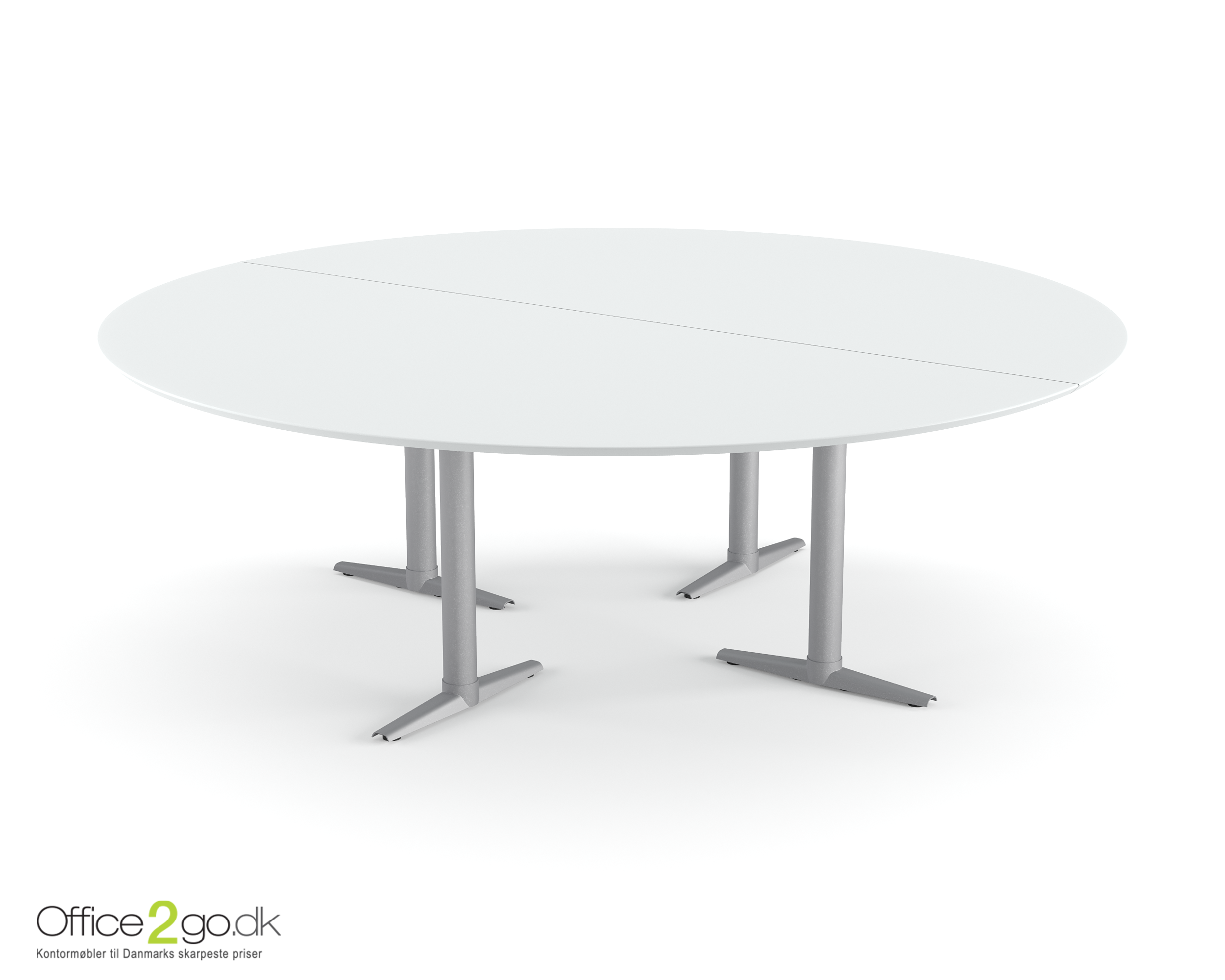 Switch mødebord - 11 personer - Ø 220 cm - Alu ben/fødder